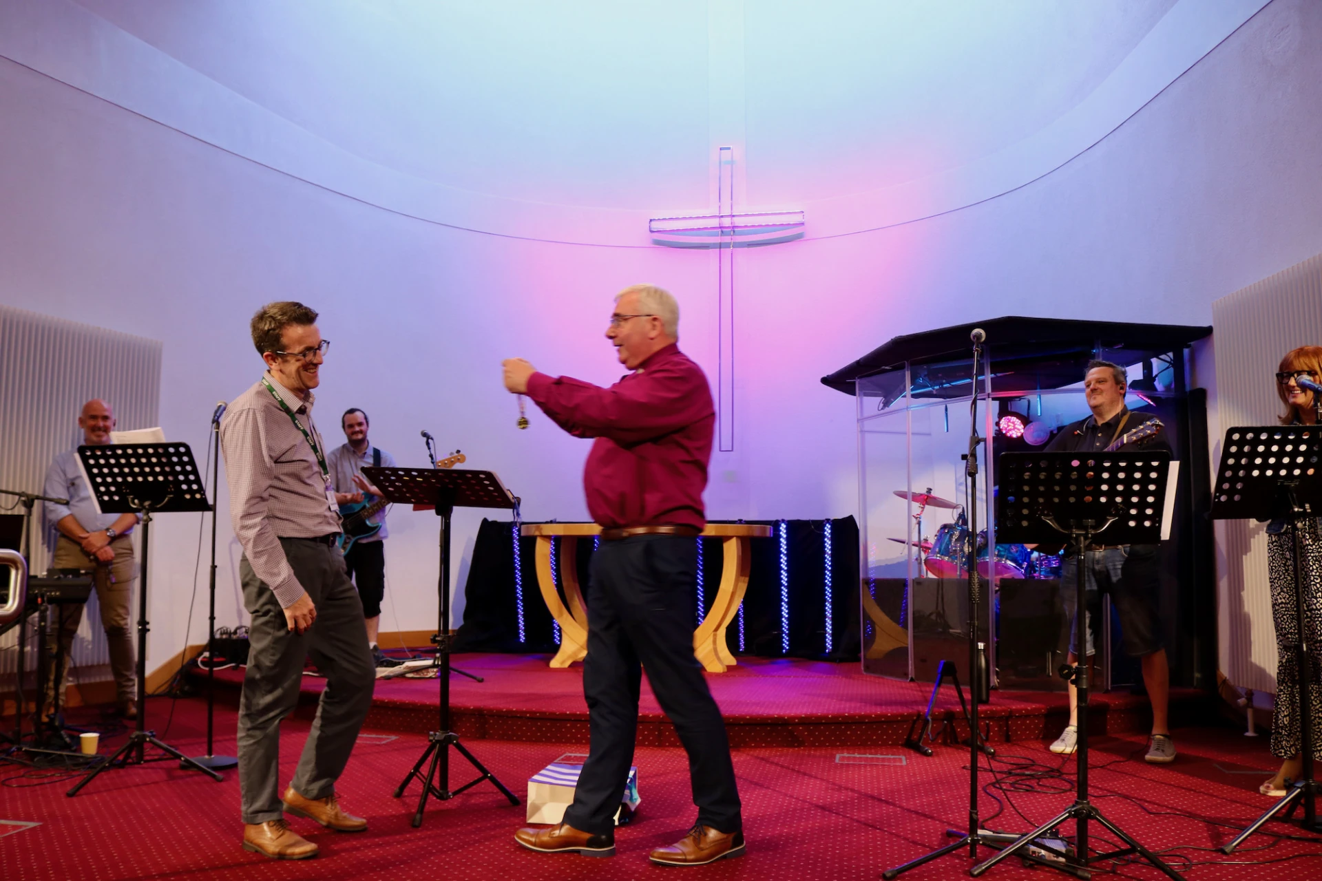 Andrew Brannigan is honoured for 25 years of working for the diocese