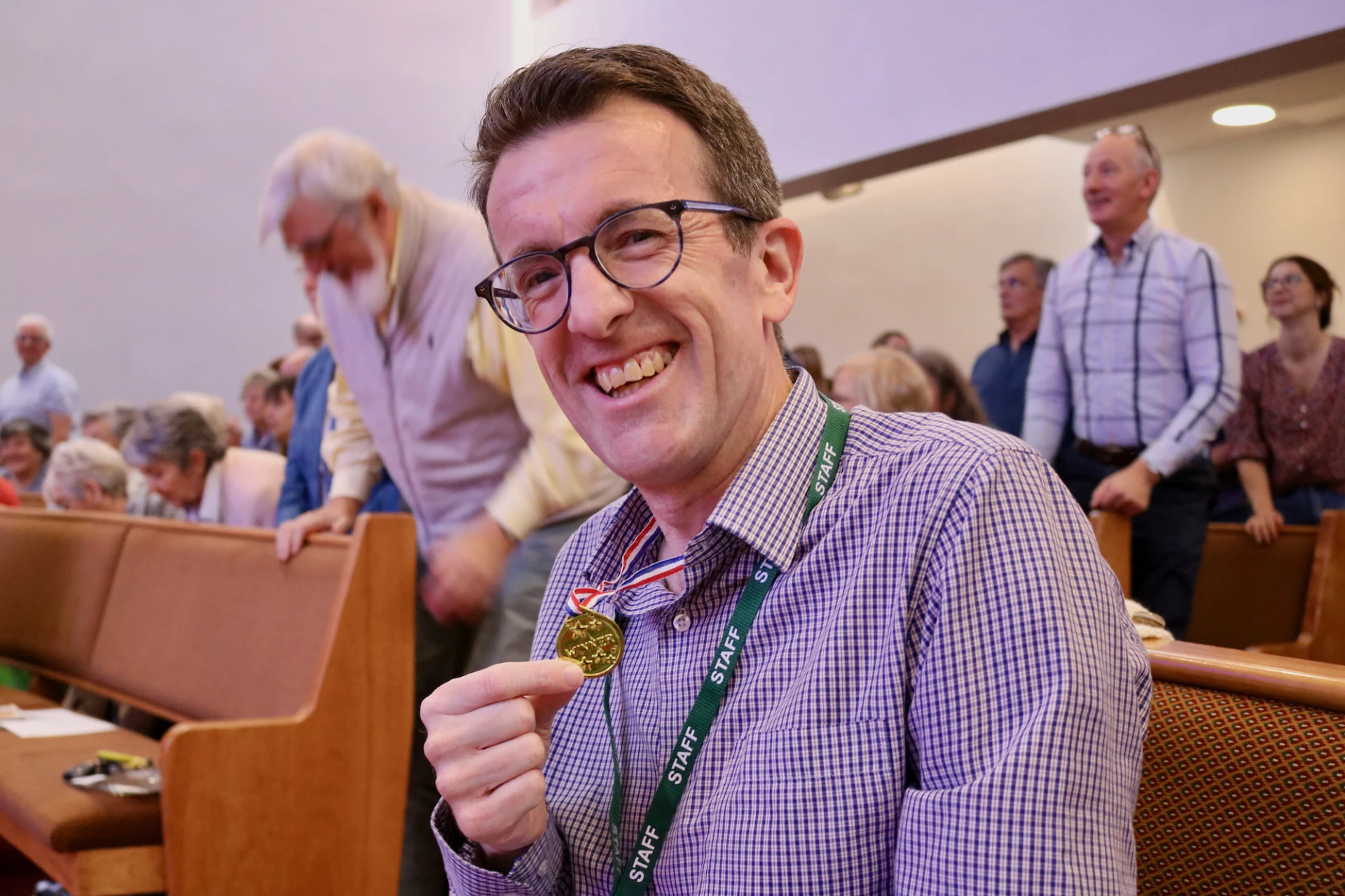 Andrew with his long service medal