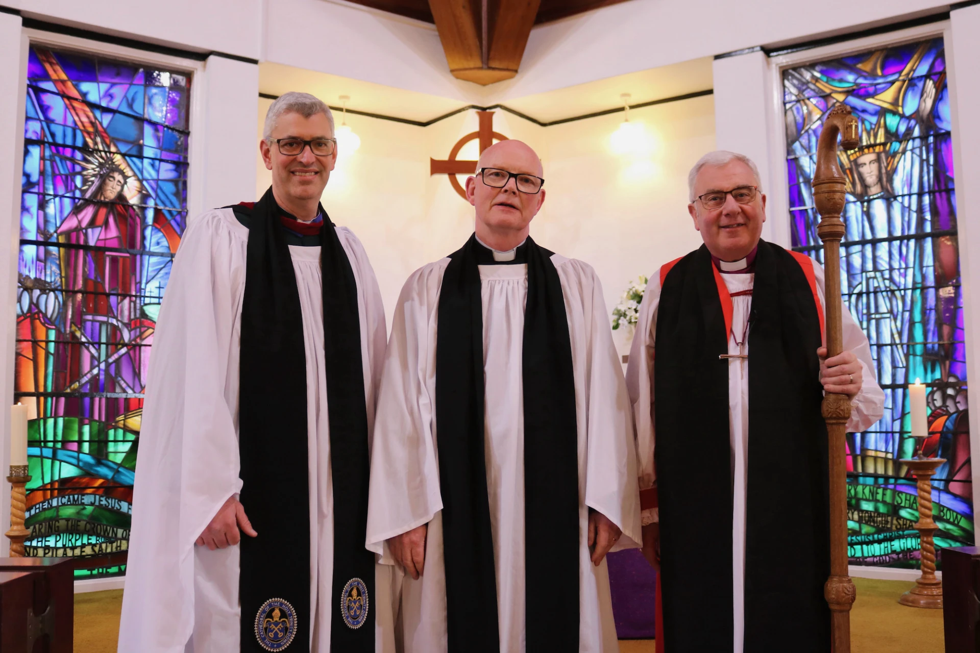 Archdeacon Jim Cheshire, Revd ken McGrath and Bishop David