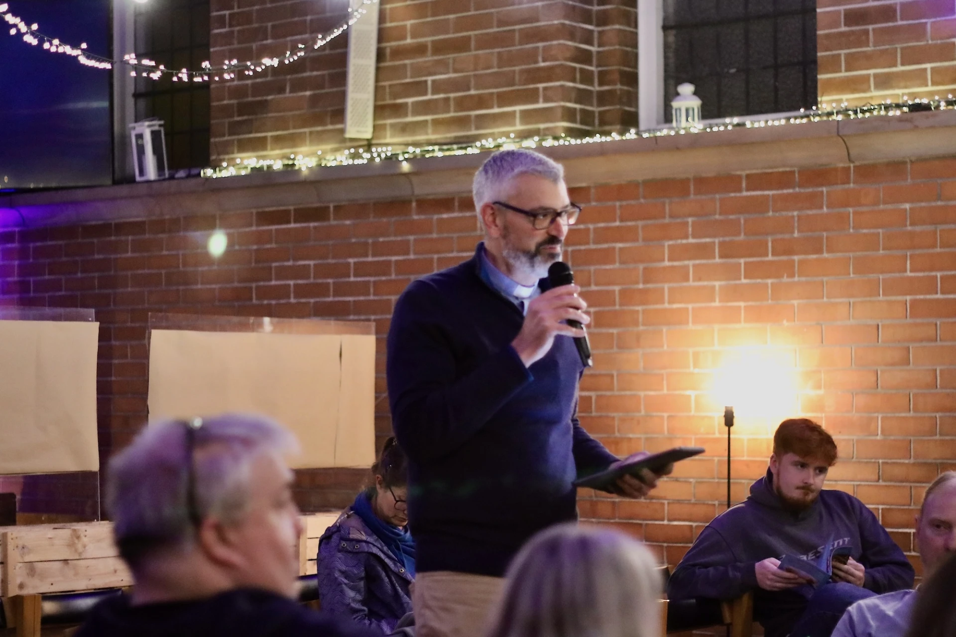 Archdeacon Jim guides the panel discussion