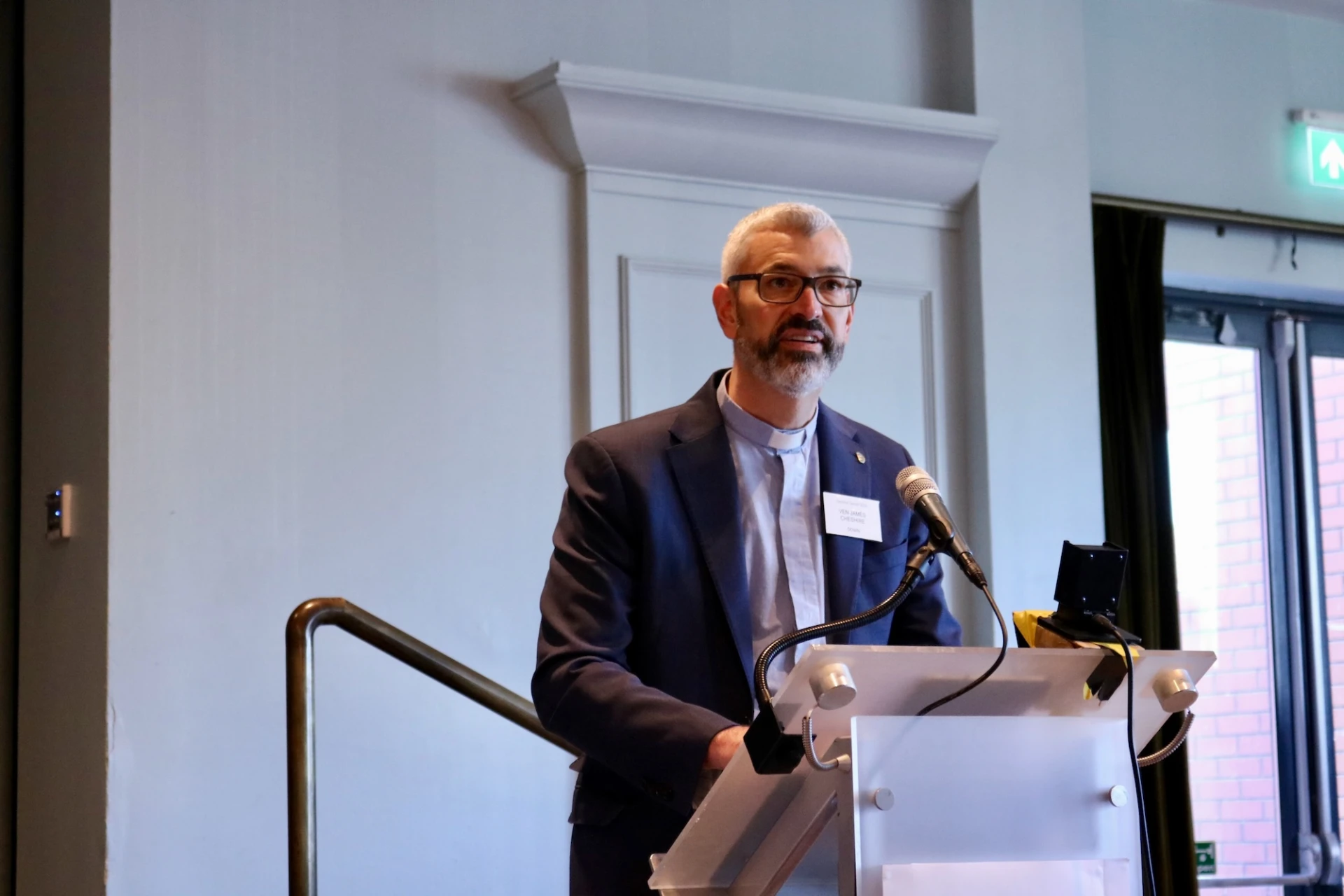 Archdeacon Jim leads morning worship on Saturday