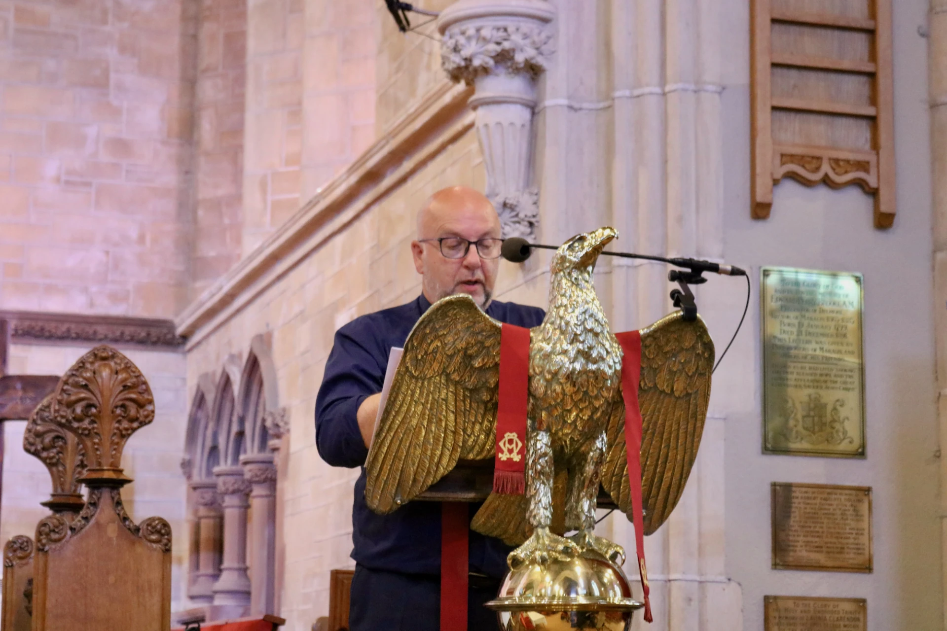 Archdeacon Mark Harvey leads the prayers