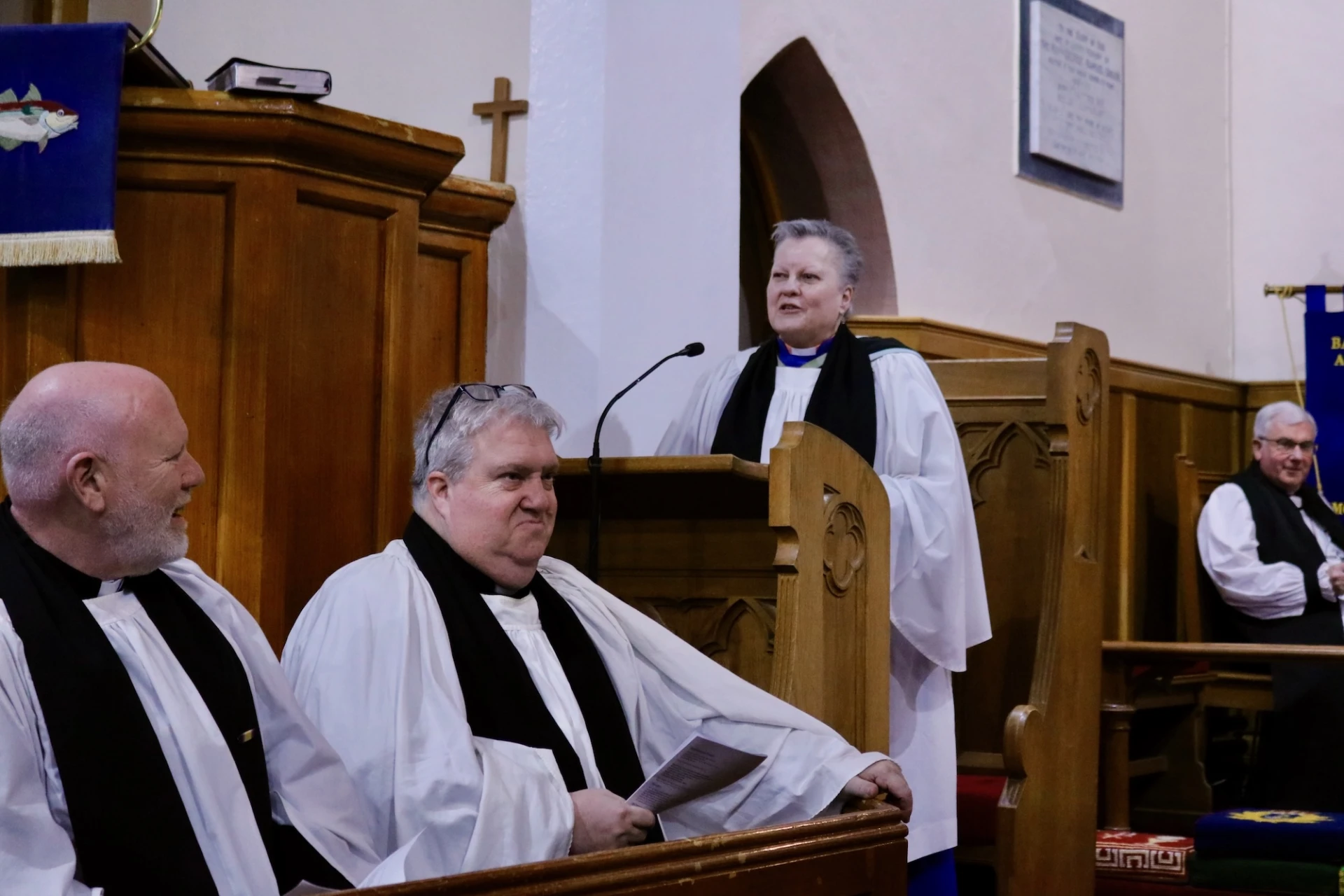 Area Dean Canon Gill Withers leads the service