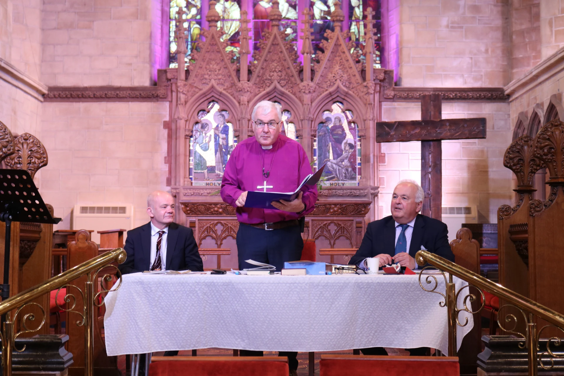 Assessor, Jonny Dunlop, Bishop David and Diocesan Secretary, Roy Lawther