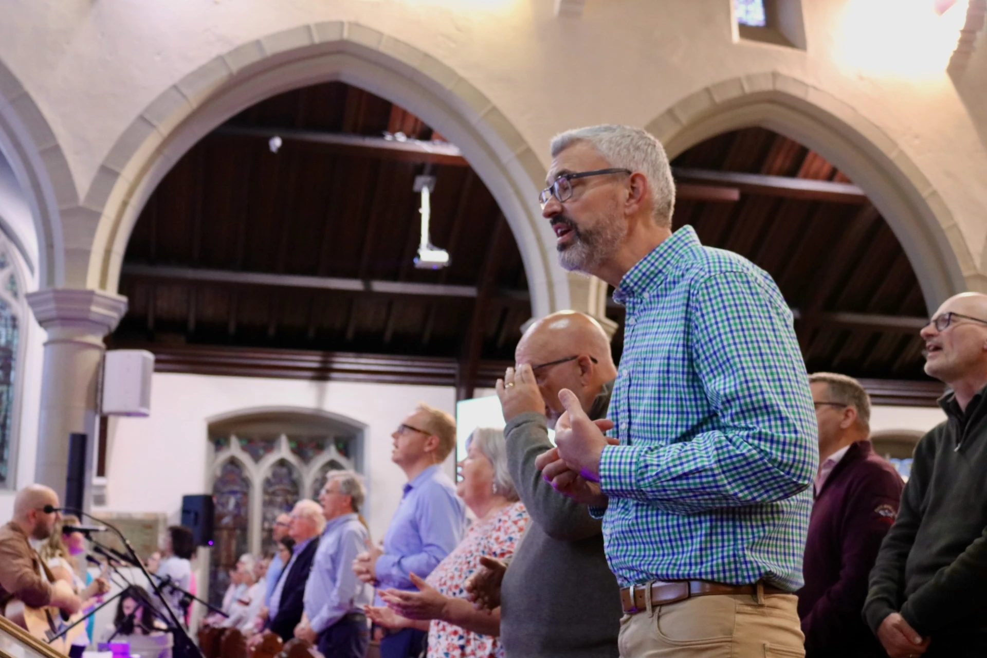 At worship