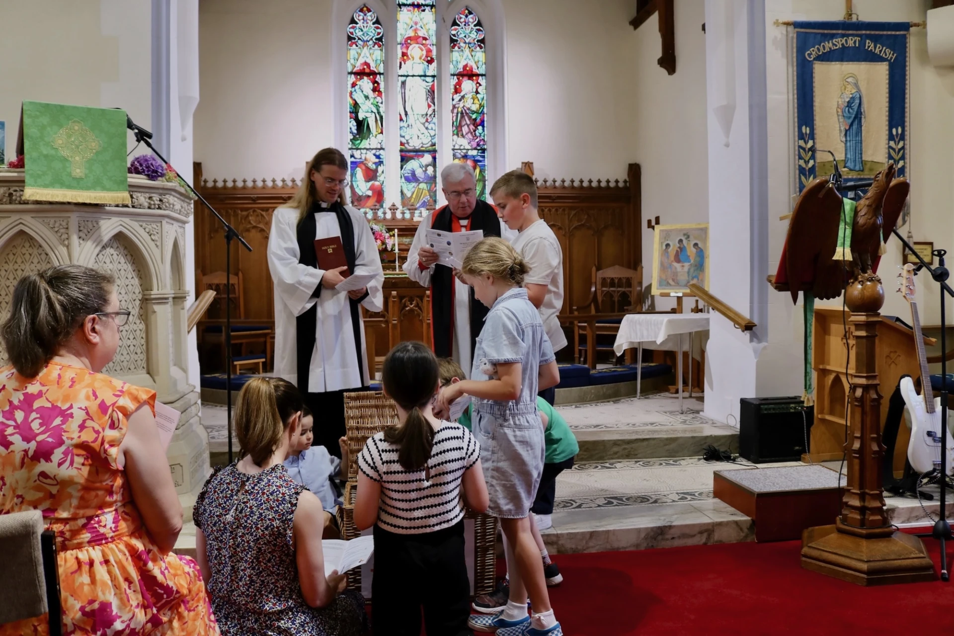 A Bible is presented