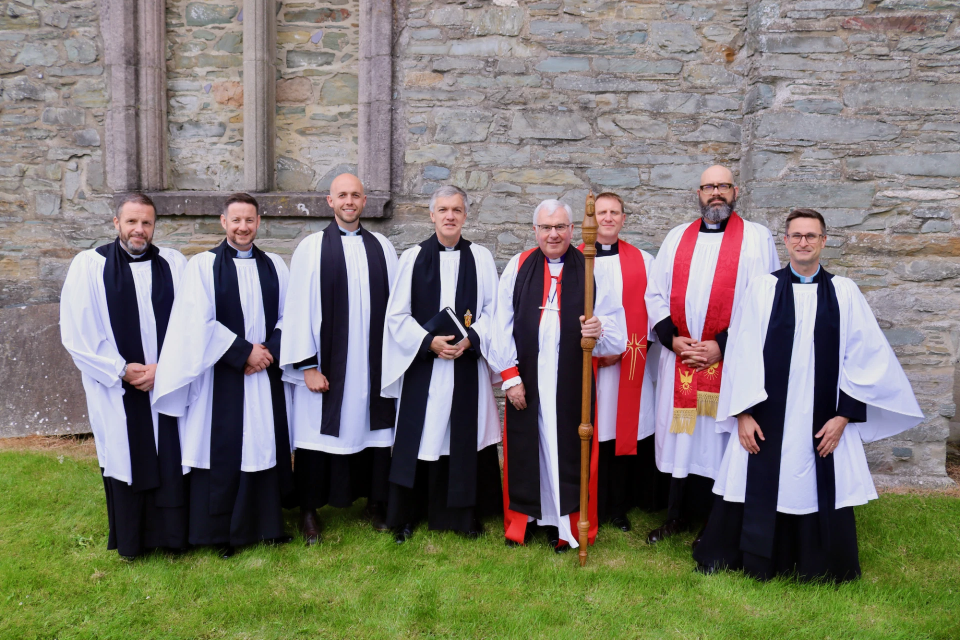 Bishop David, new presbyters and the preacher, Revd Paul Harcourt