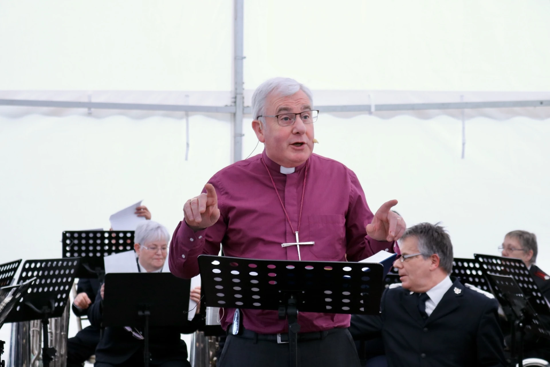 Bishop David gives the address