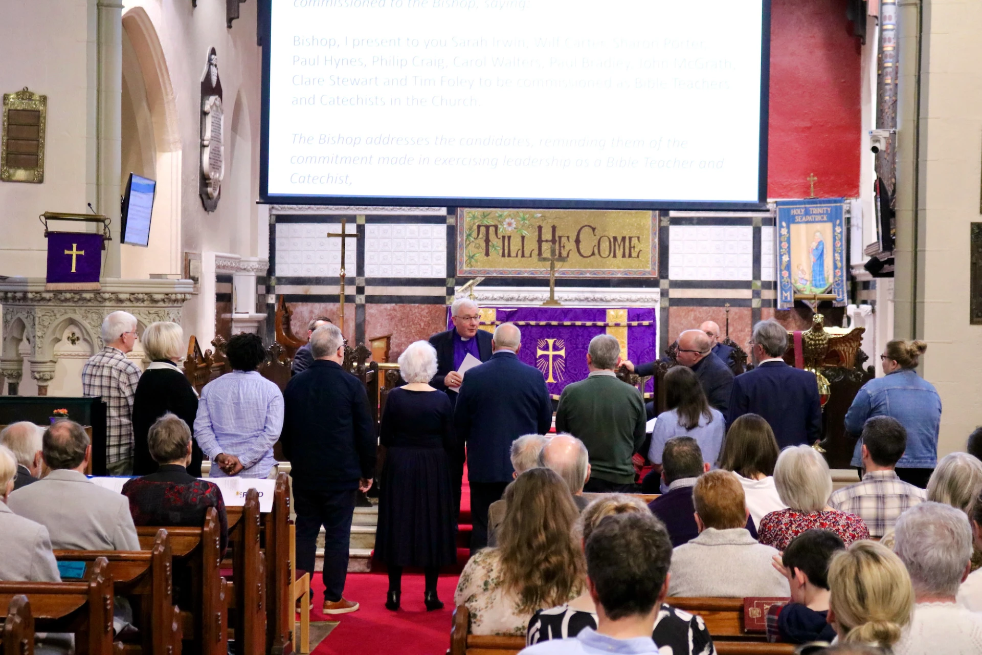 Bishop David addresses the candidates