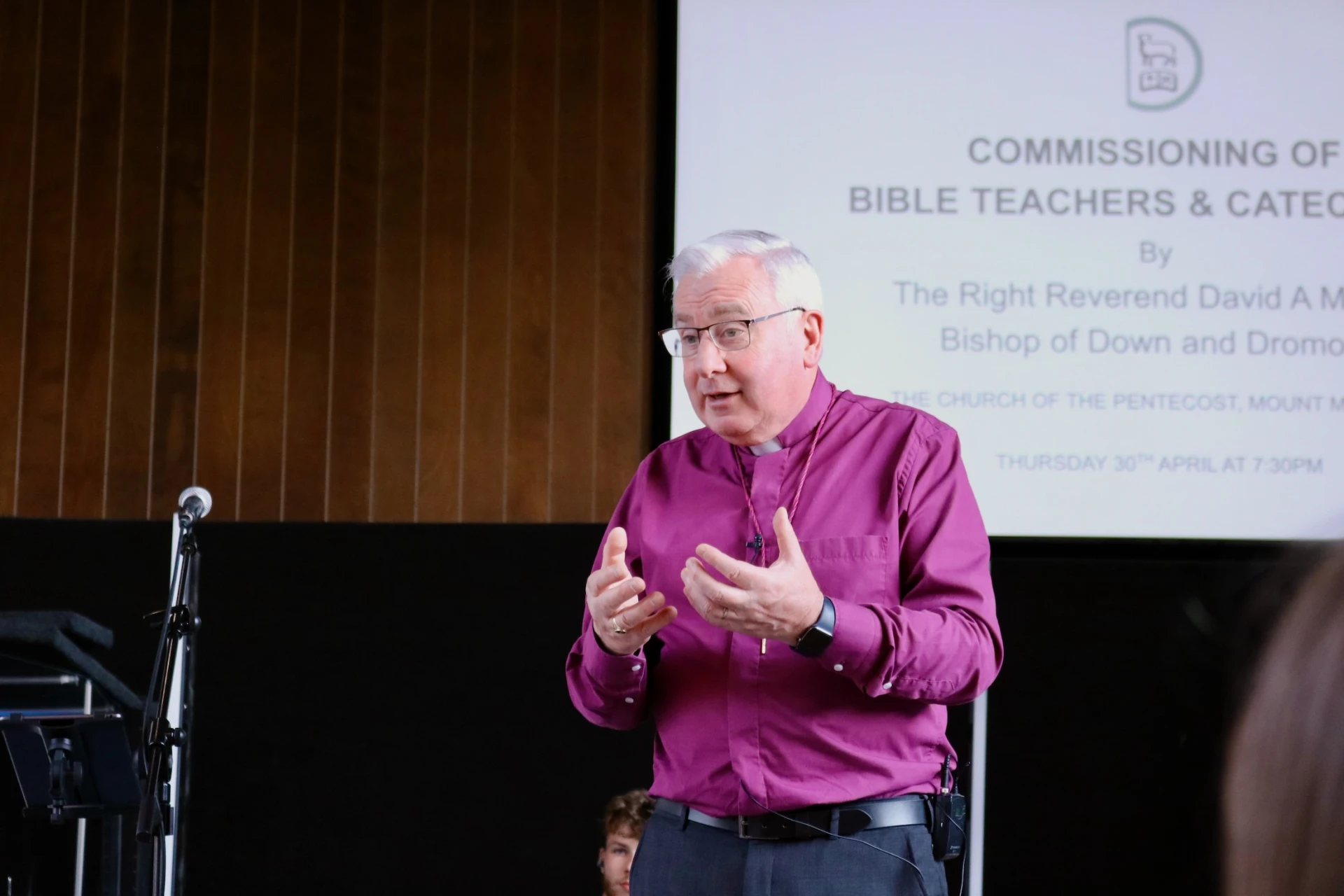 Bishop David addresses those to be commissioned