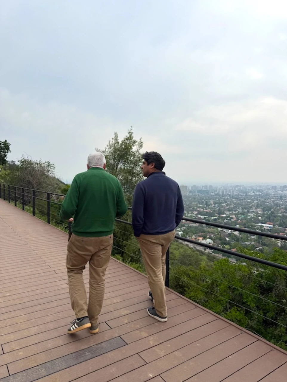 Bishop David and Bishop Juan Esteban take a stroll