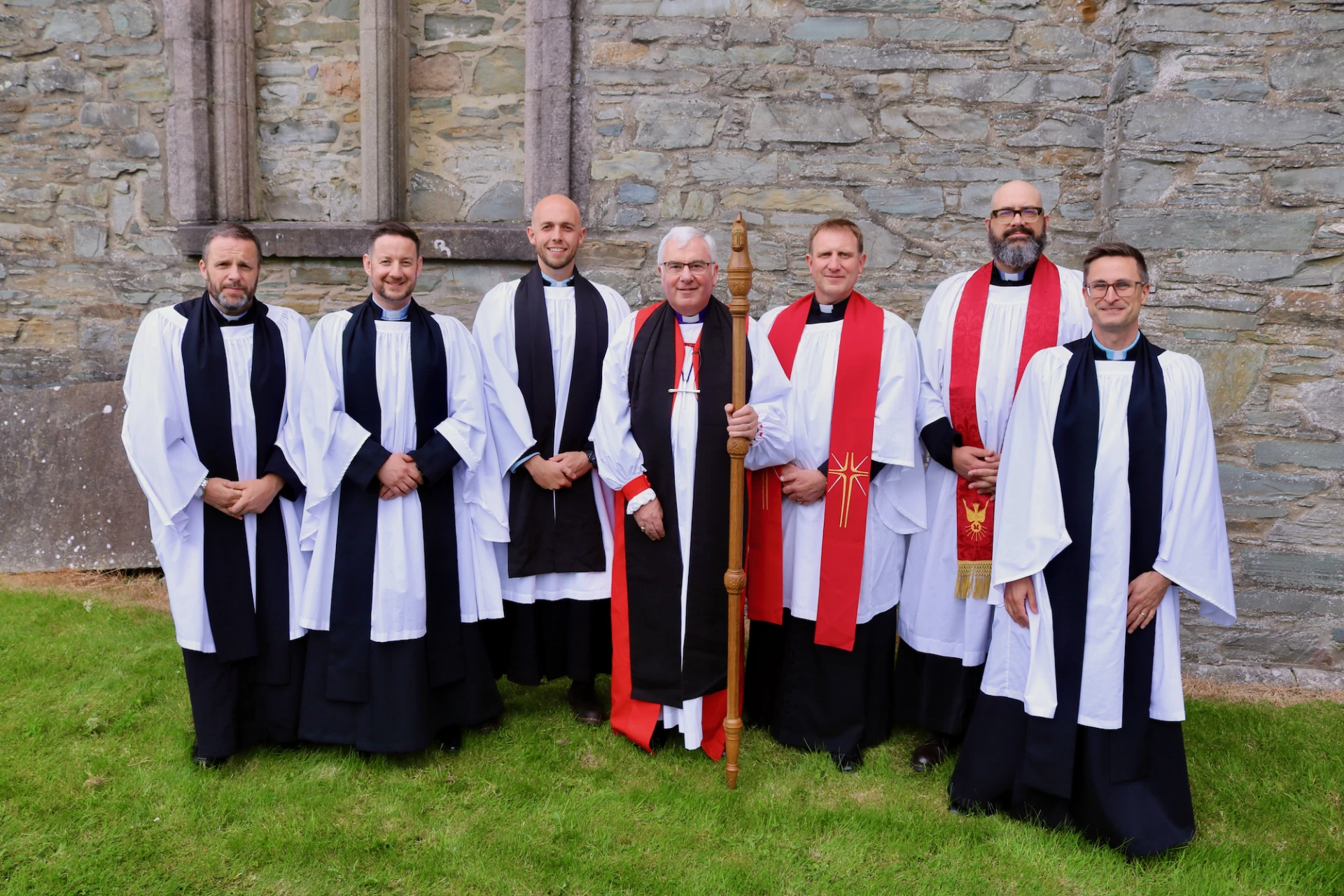 Bishop David and the six new presbyters