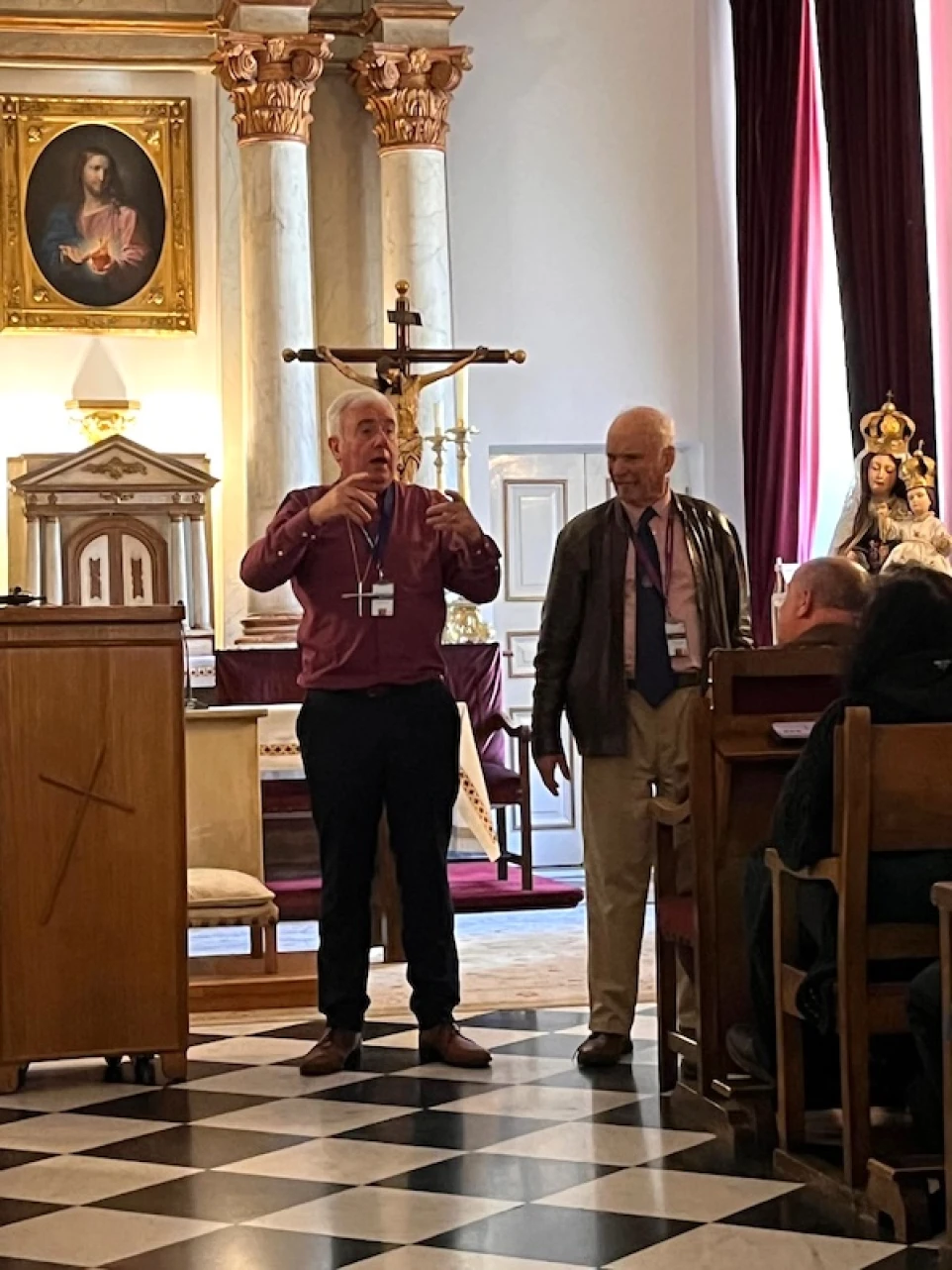 Bishop David brings greetings from Down and Dromore at a service in the palace