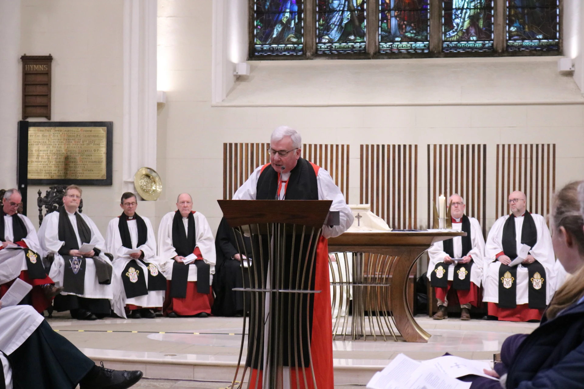 Bishop David gives the address