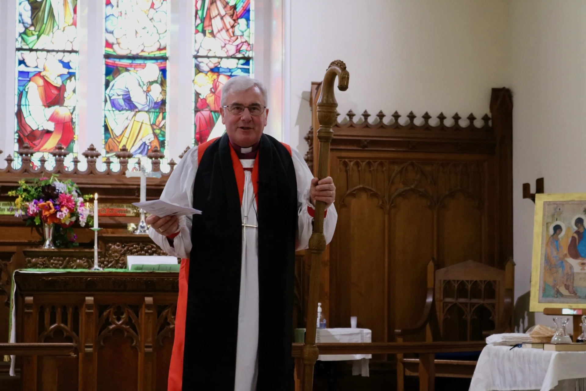 Bishop David addresses the Groomsport congregation