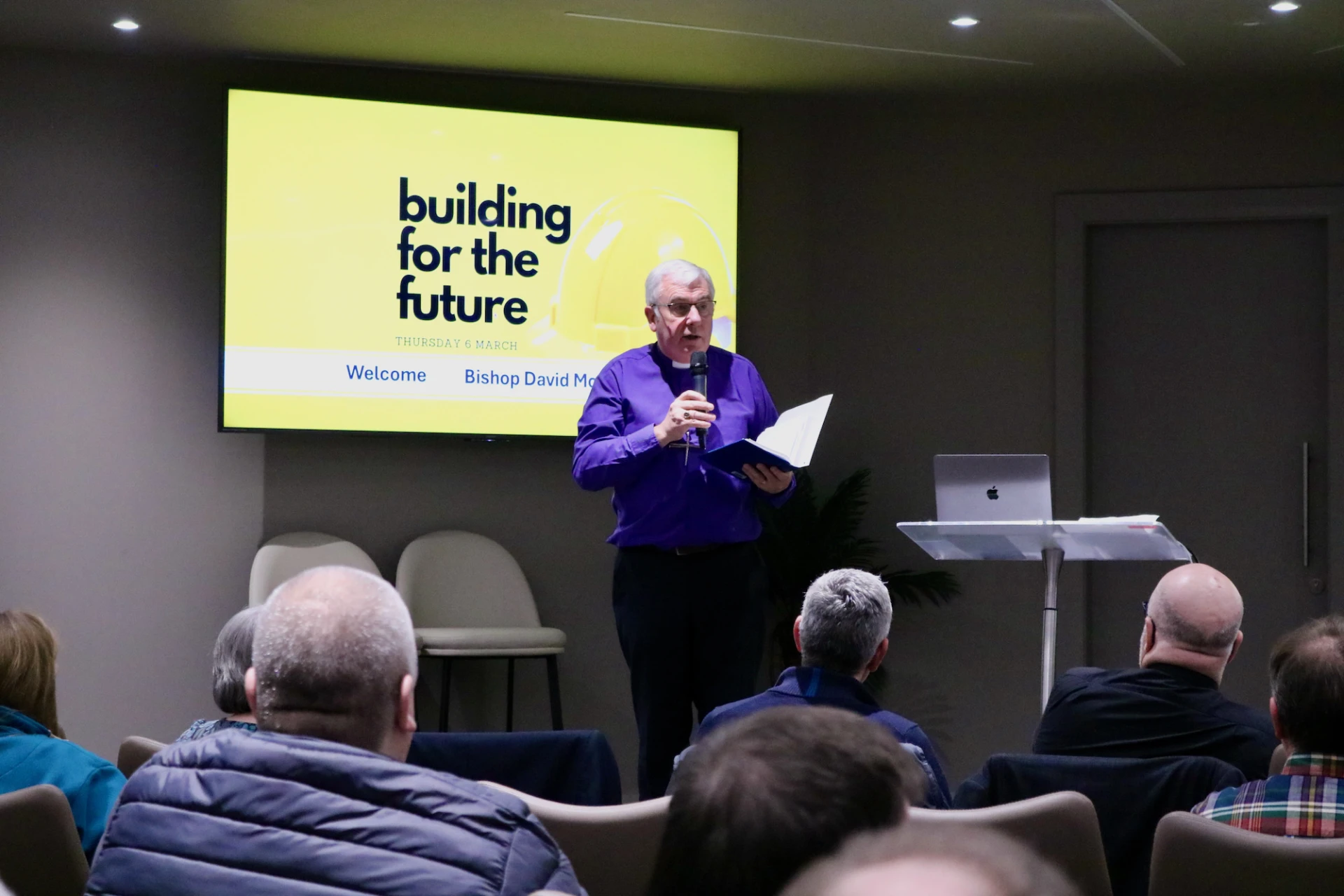 Bishop David opens the evening