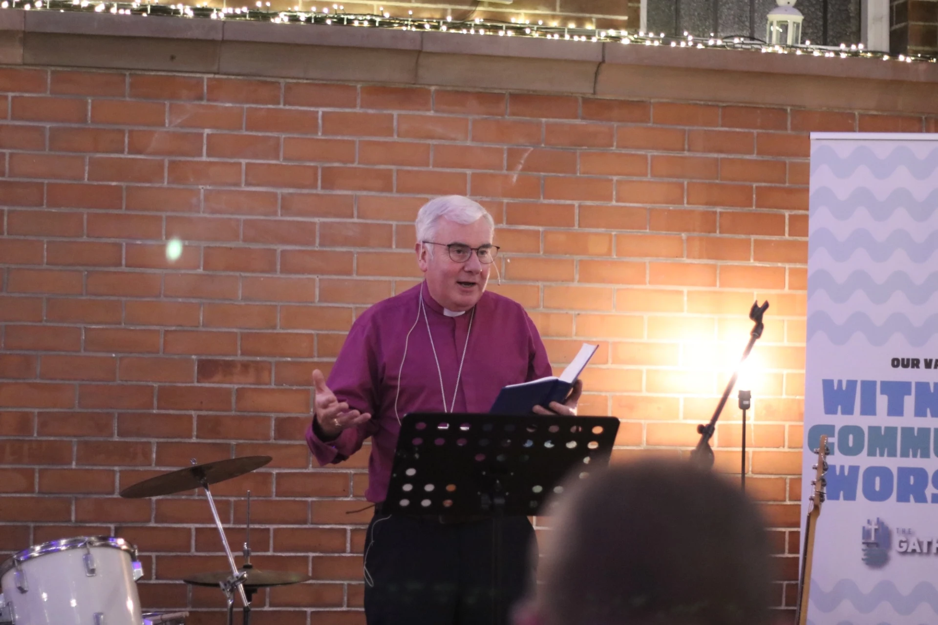 Bishop David pulls the evening together