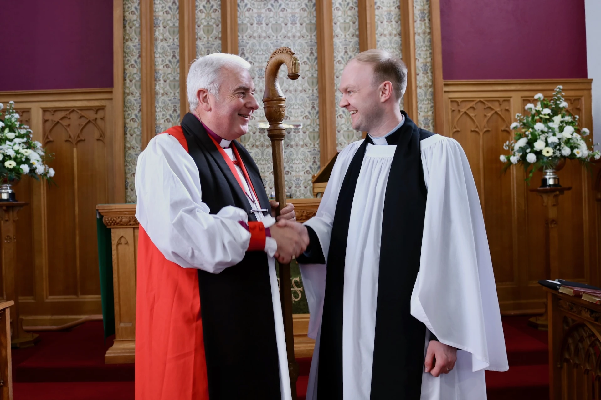 Bishop David welcomes Lee to the diocese