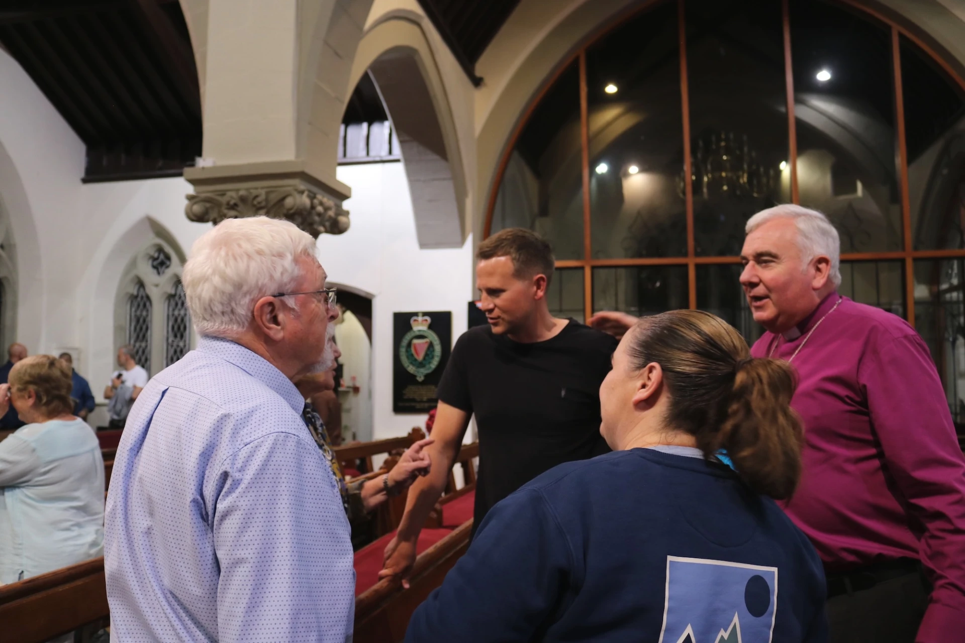 Bishops Harold and David with Rory (Moneyreagh) and Natalie (The Grove)