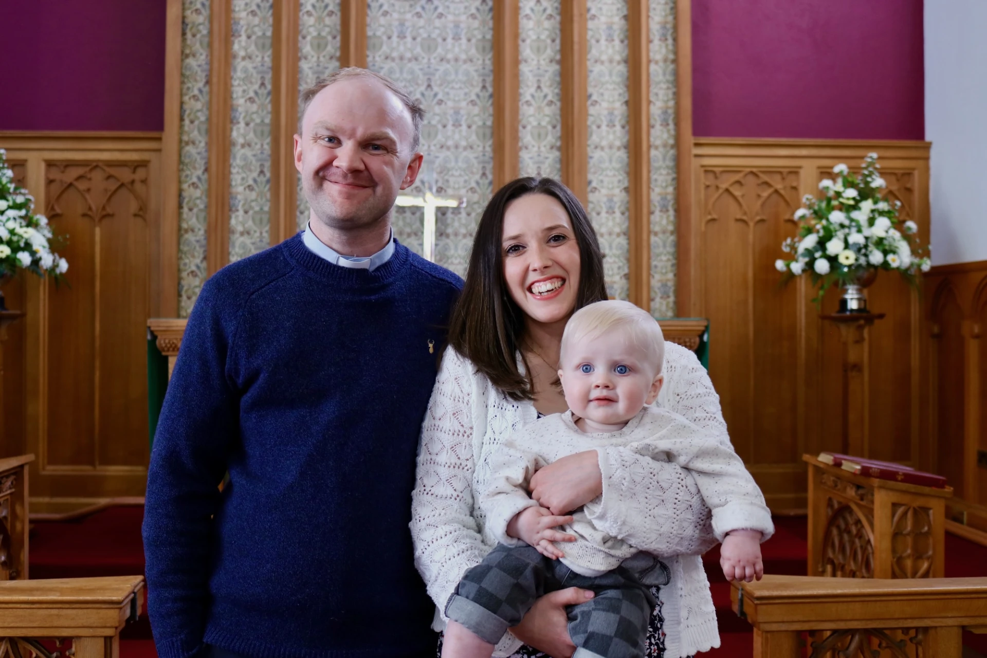 Lee, his wife Beth and their little boy