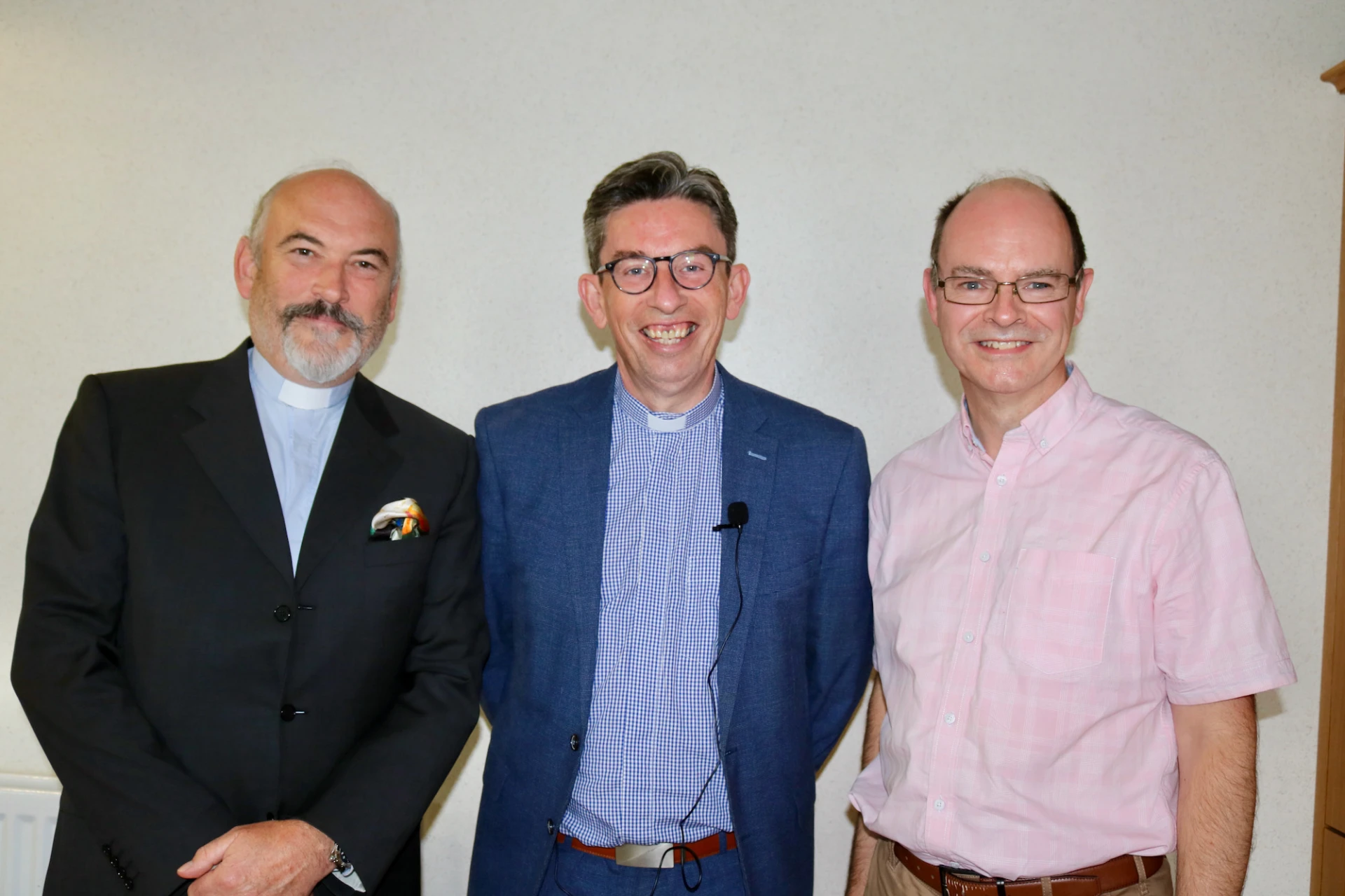Bryan with two of his predecessors - Revd Robert Smyth and Canon Bill Press
