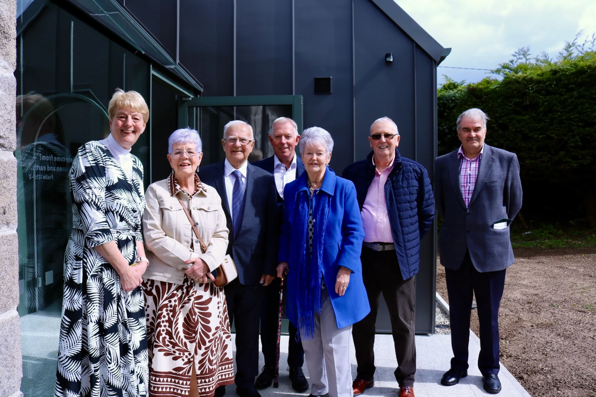 Building committee: Canon Myrtle Morrison, Jennifer White, George Hanna, Sean McKay (Architect), Bill Cash and David McClune (Builder).
