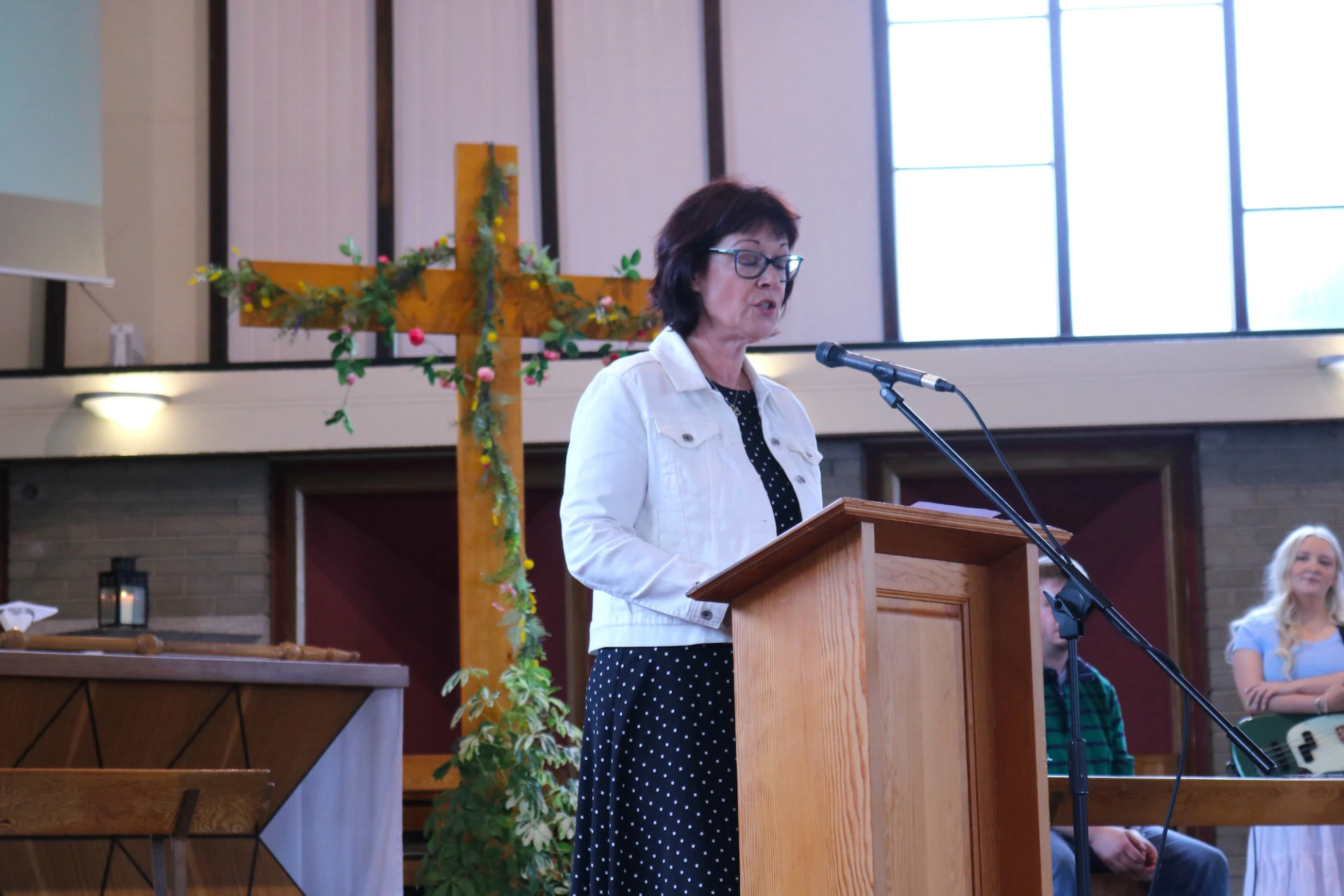 Christine gives a reading