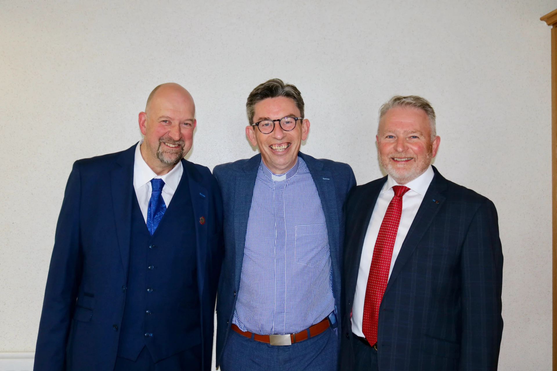 Hugh Crutchley (Rector's Warden) Revd Bryan Martin and Andrew Annett (People's Warden)