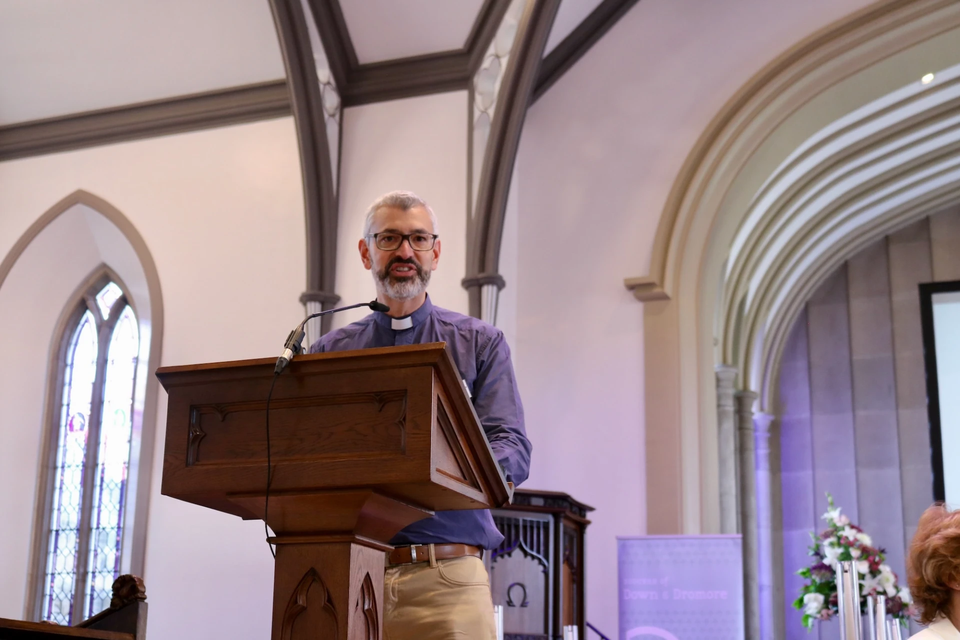 Archdeacon Jim thanks the bishop for his leadership