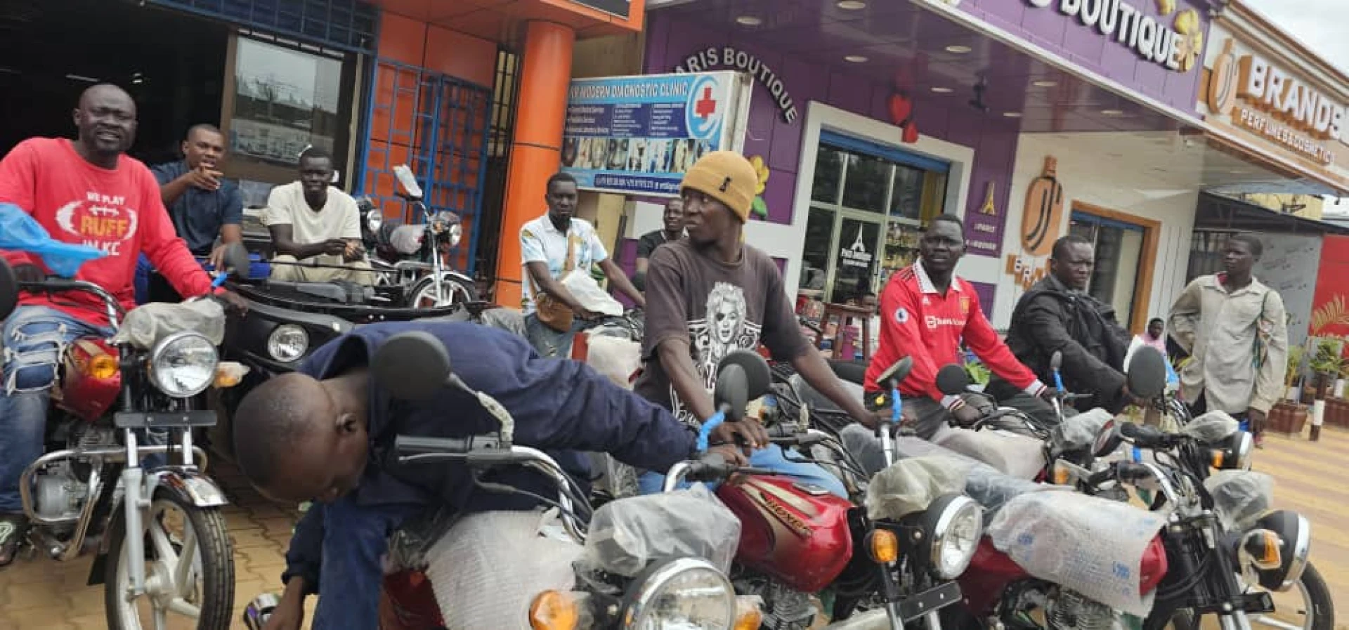 Collecting the motorbikes