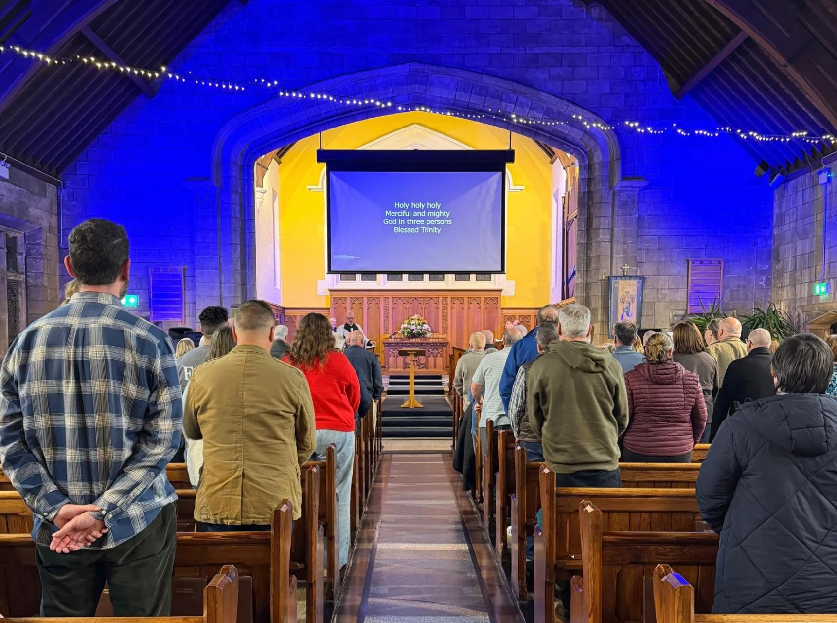Congregation gathered for the service