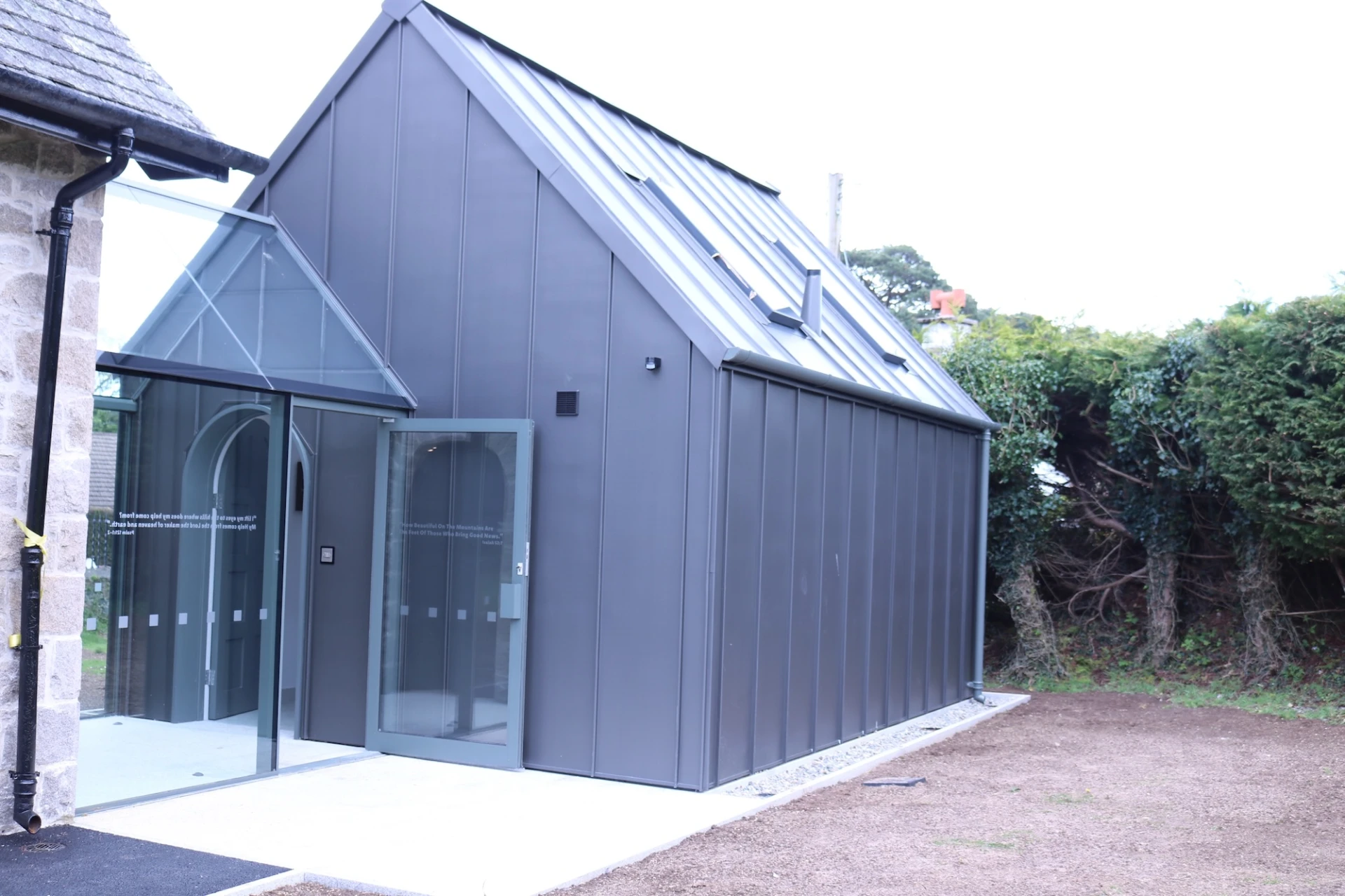 The extension is constructed of zinc