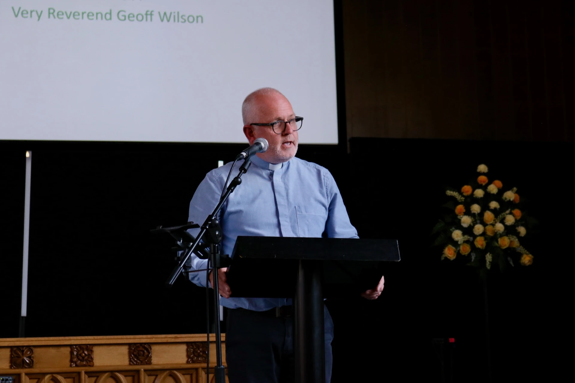 Dean Geoff Wilson gives the address