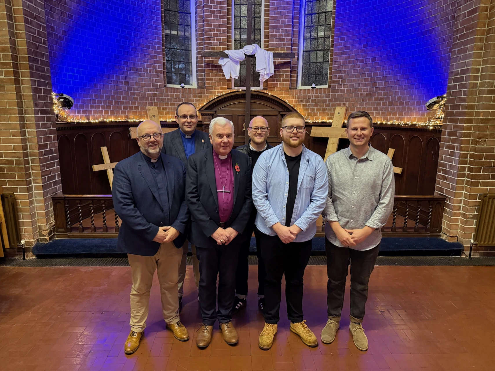 Mark Harvey, Mark Lennox, Bishop David, Ross, Andrew and Rory