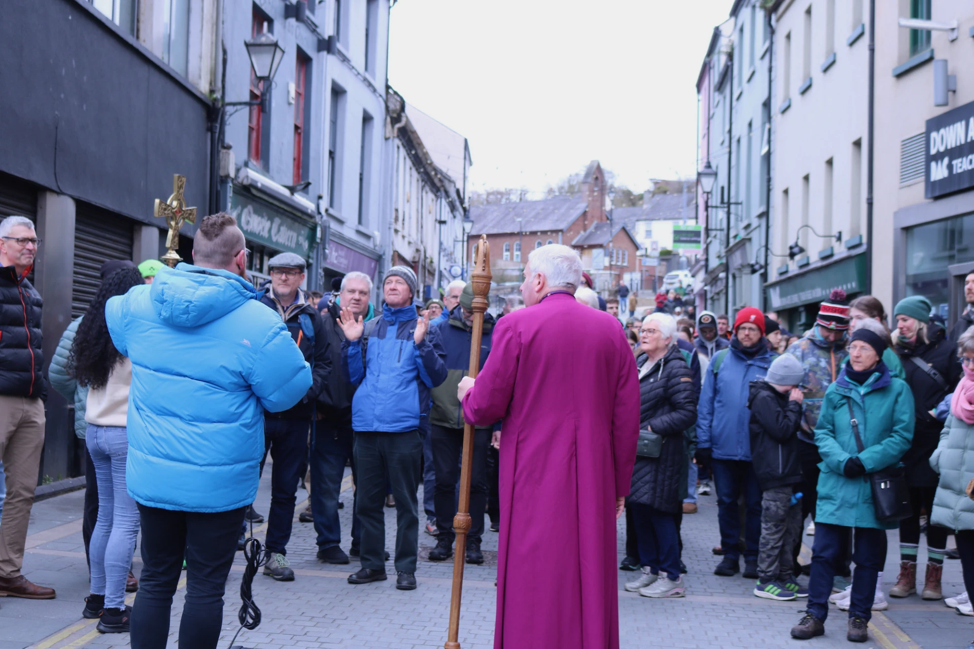 Final prayer stop in Downpatrick