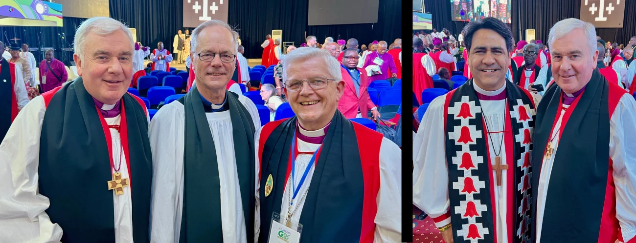 Bishop David with Canon John Dunnett, Bishop Julian Henderson and Bishop Juan