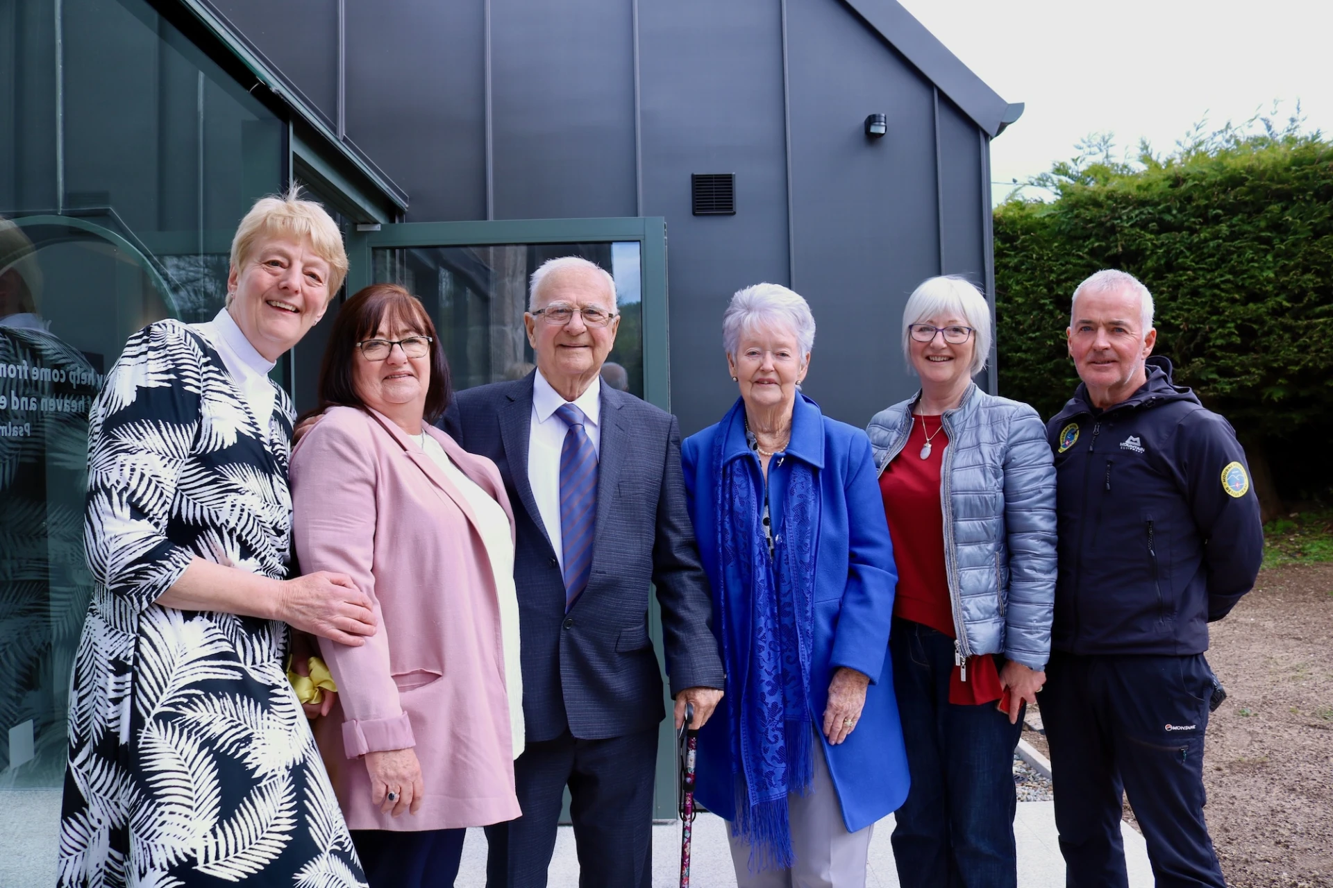 George and Jennifer Hanna and their children with Myrtle: Wendy Rooney, George and Jennifer Hanna, Karen Boyd and Mark Hanna