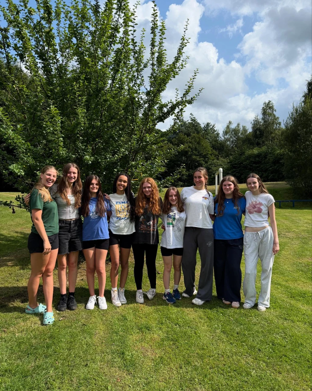 Senior girls together