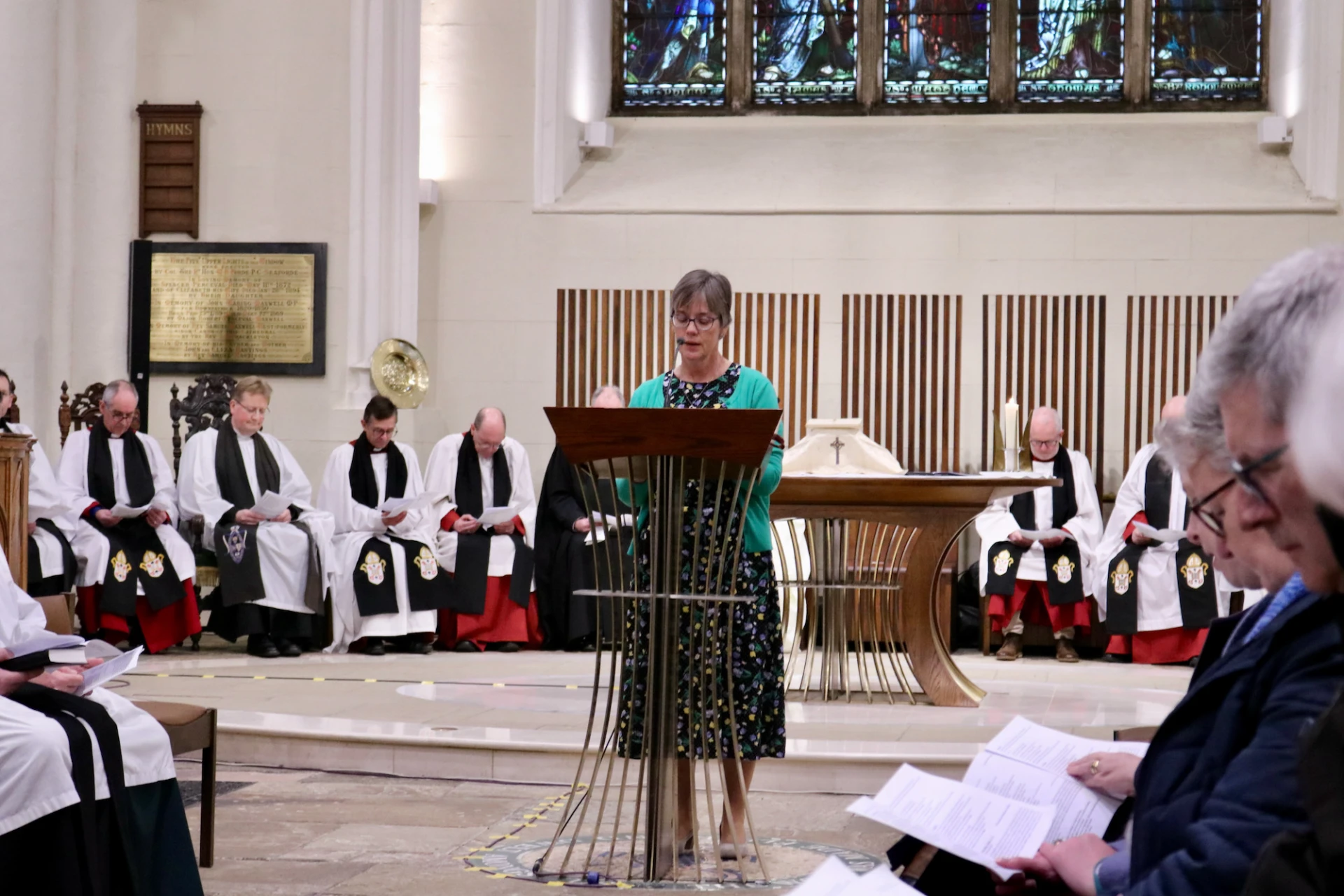 Helen Blair gives the first reading