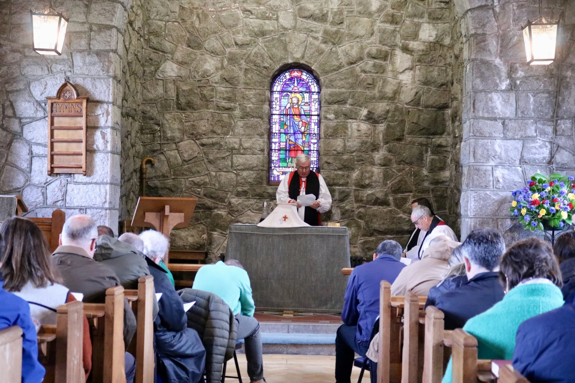 Holy Communion at the historic Saul Church