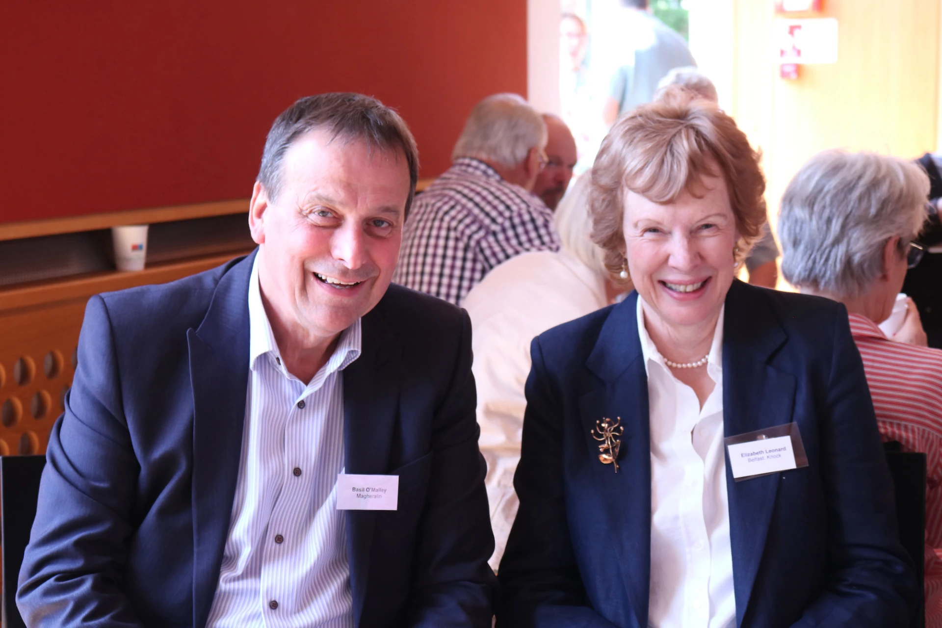 Hon Secs Basil O'Malley (Dromore) and Elizabeth Leonard (Down)
