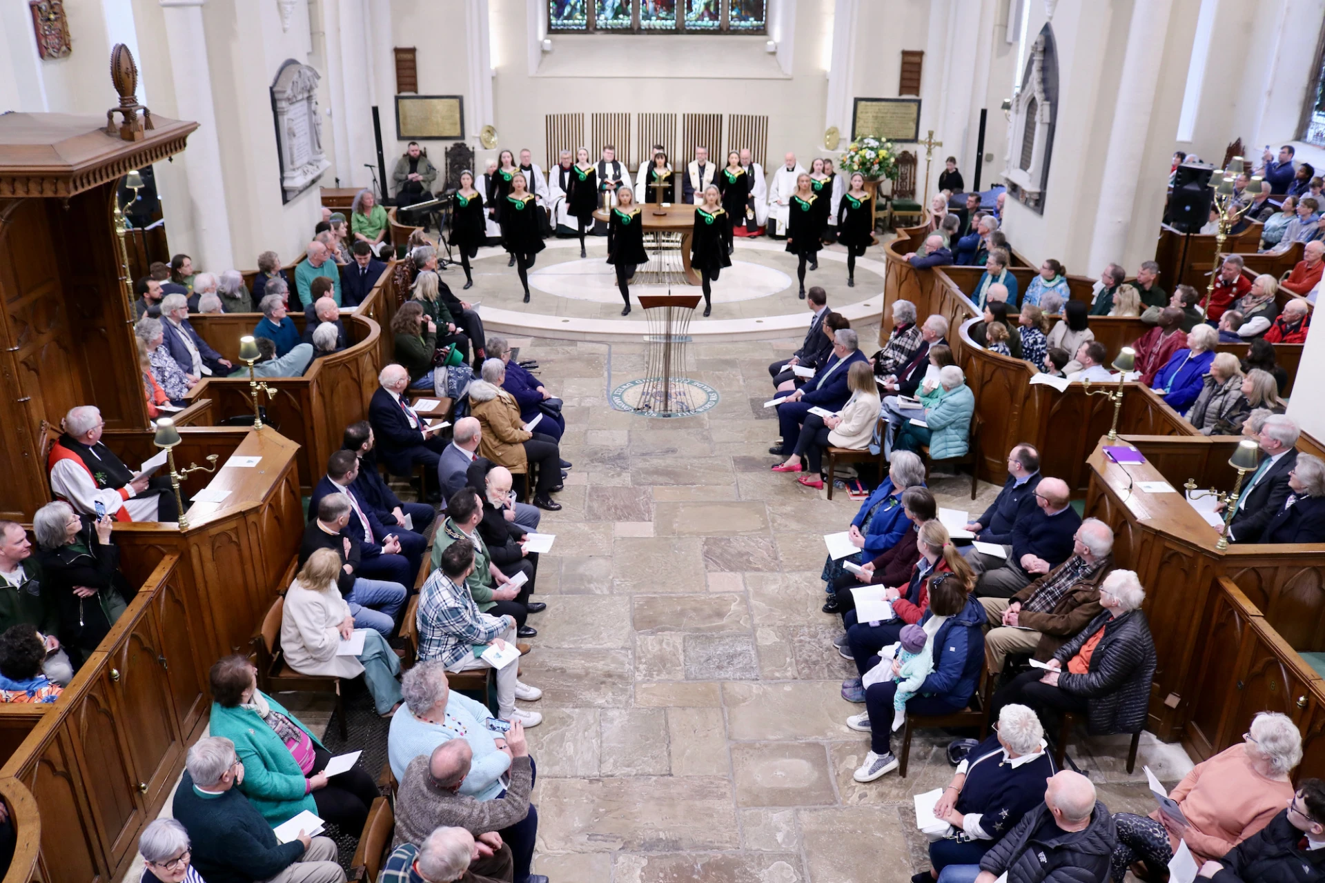 Irish dancers help to set the scene