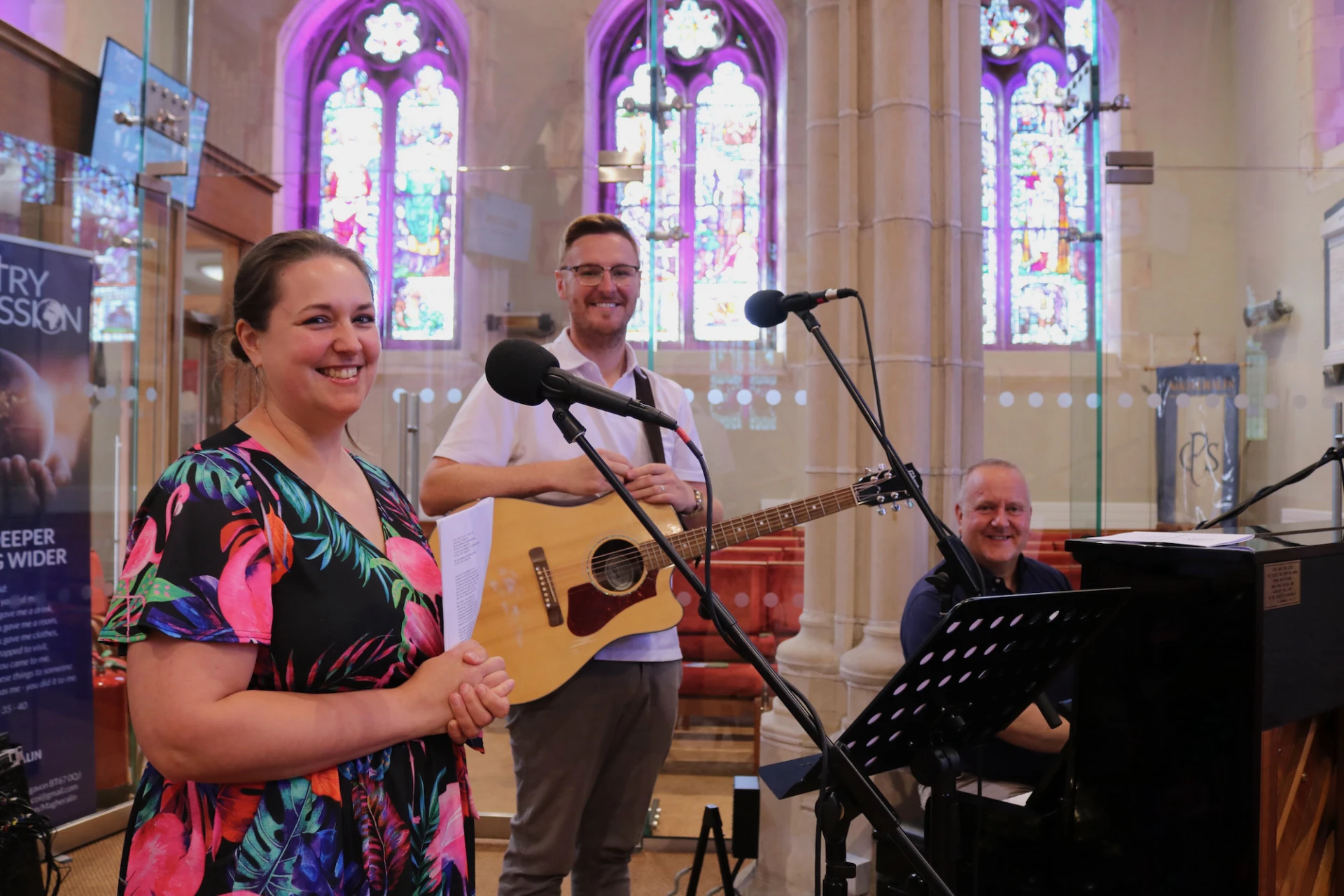 Worship team, Katie, Stewart and Paul
