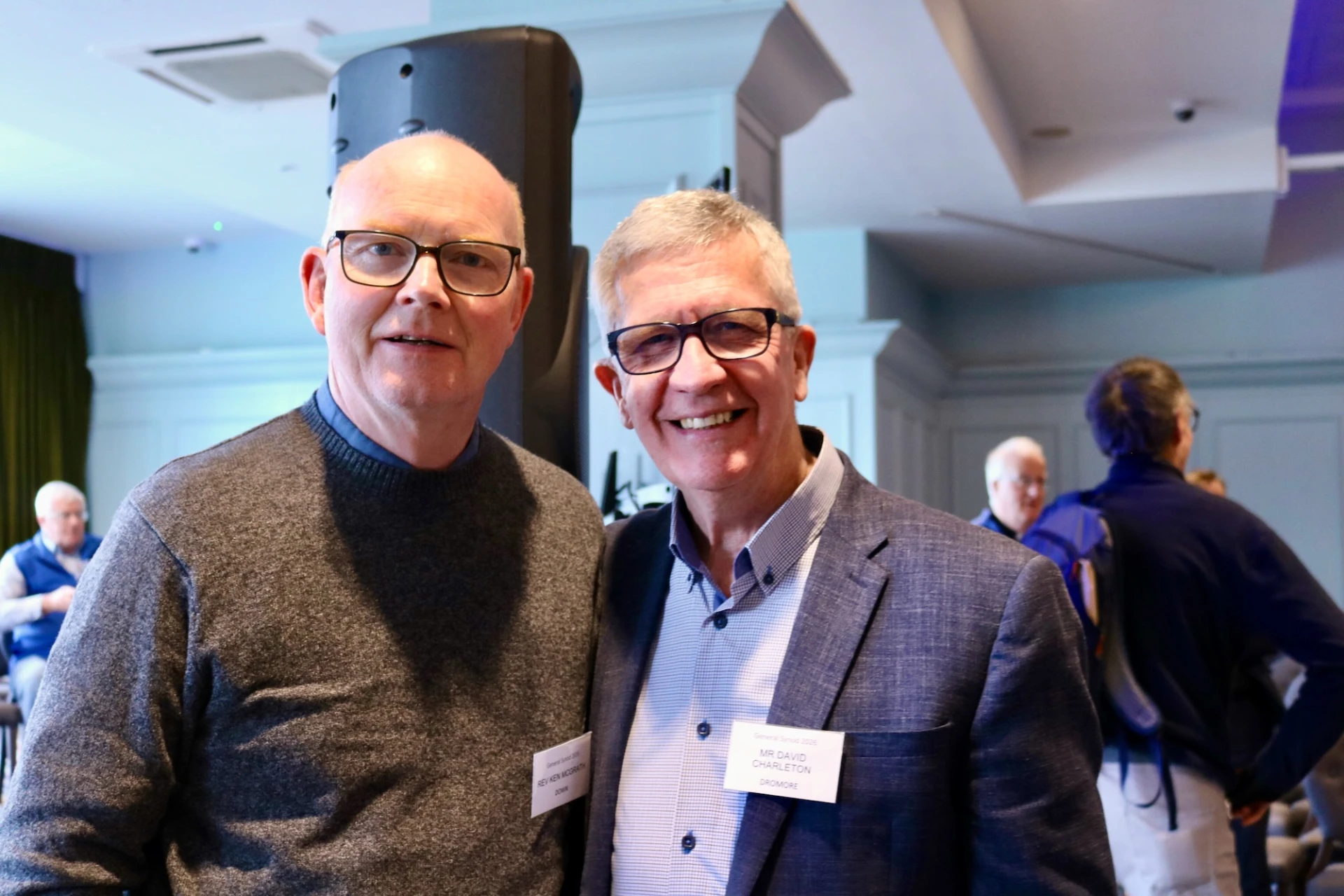 Canon Ken McGrath and David Charleton