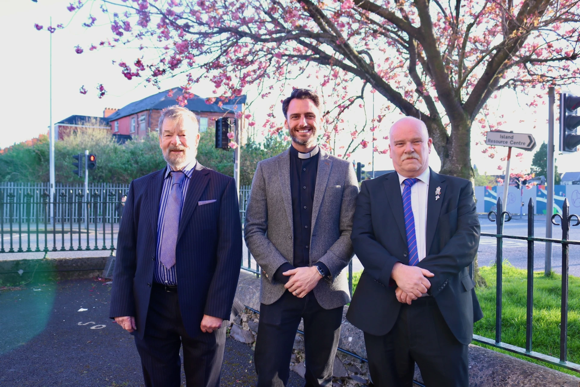 Mike with Glebe Wardens Kevin Holt (Rector's) and John Holland (People's)