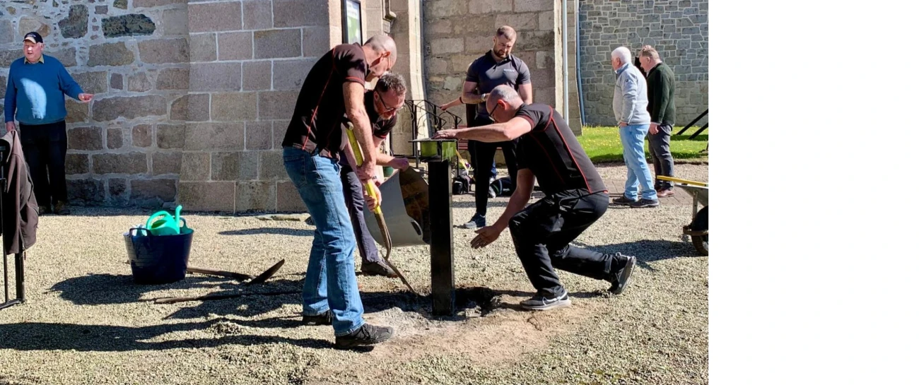 Kilbroney Men's Shed install the Little Free Library