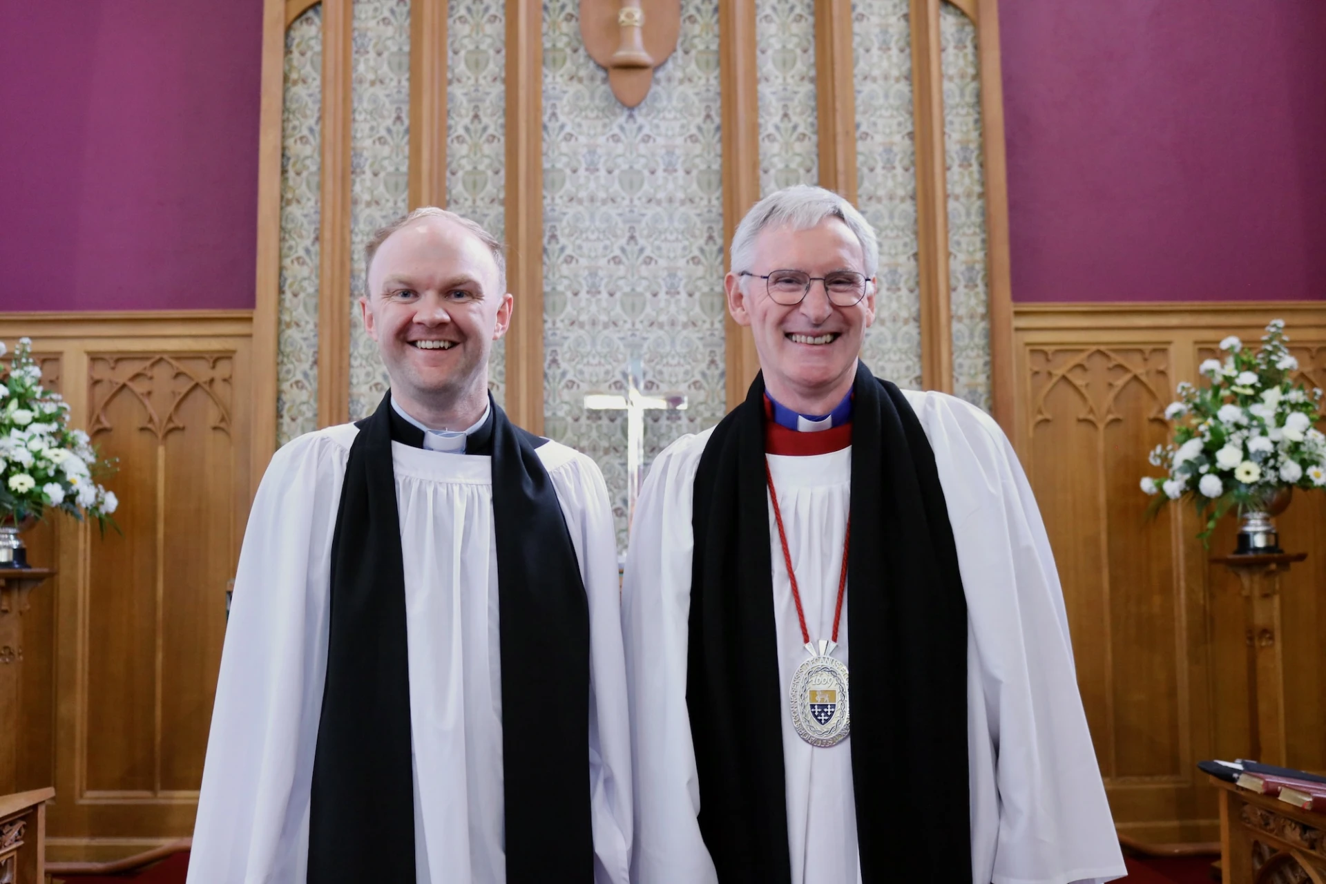 Revd Lee Boal and his preacher, Dean Sam Wright