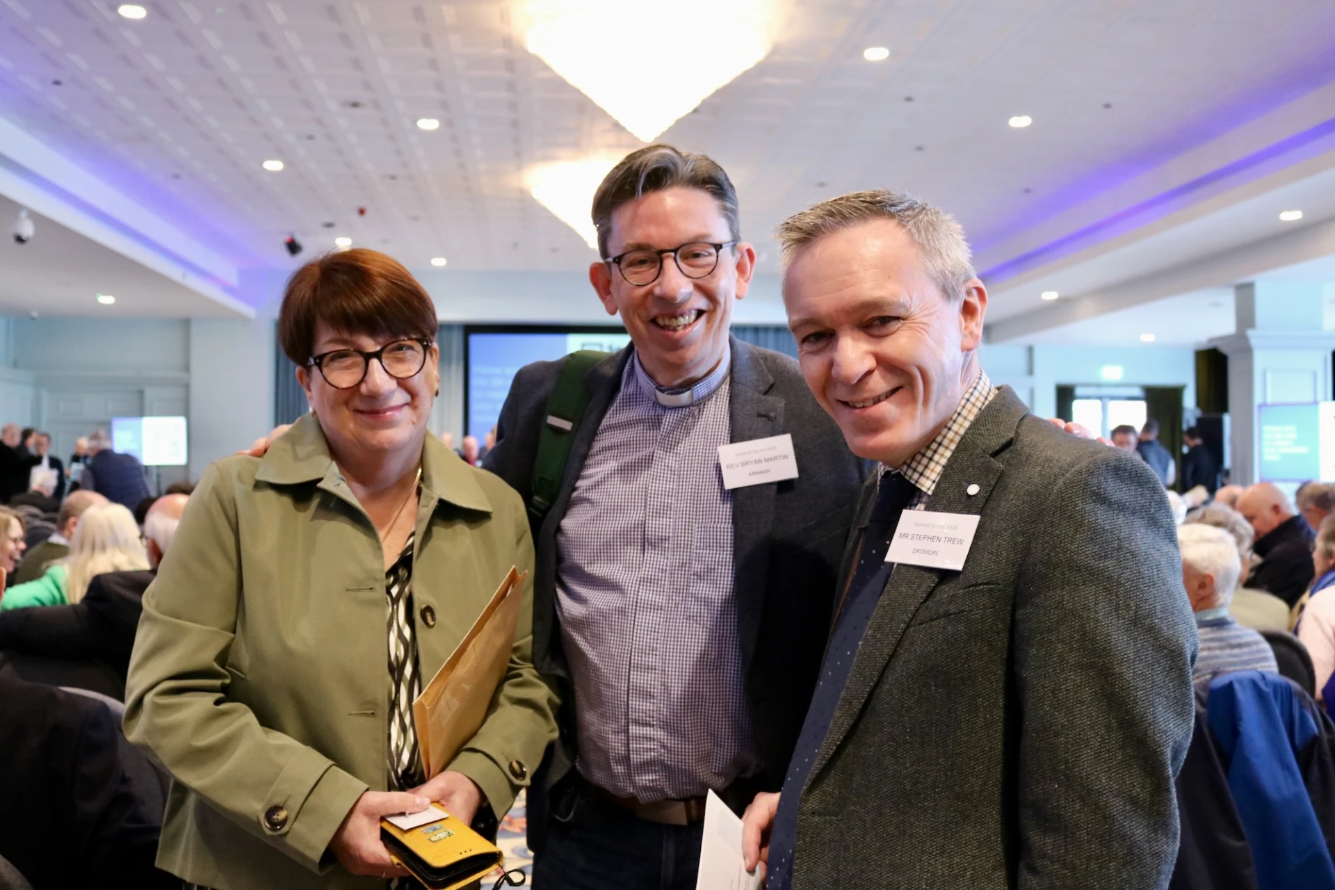Margaret Holland, Revd Bryan Martin and Stephen Trew
