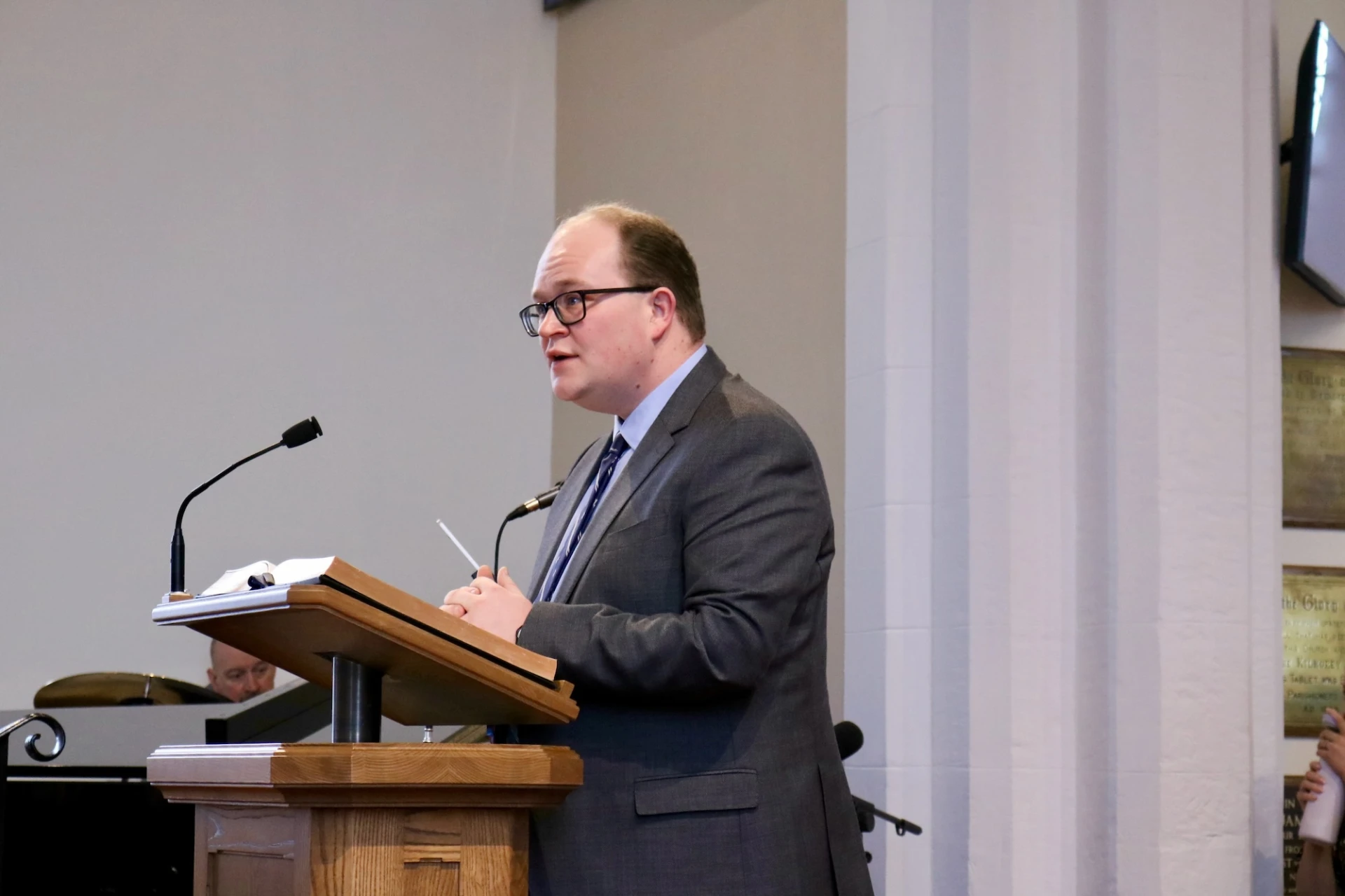 Matthew Campbell, parishioner and theological student, gives the reading