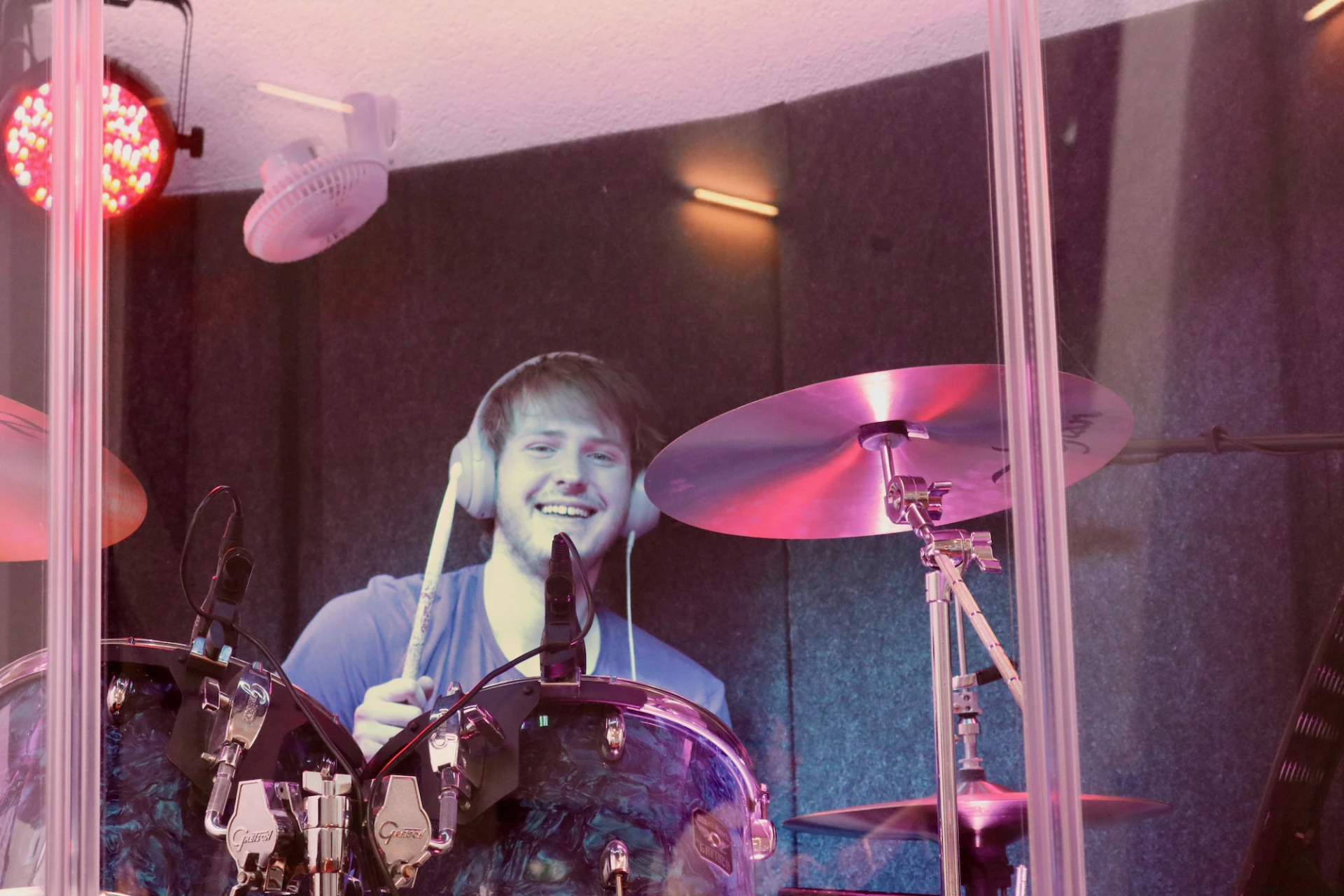 Max on drums